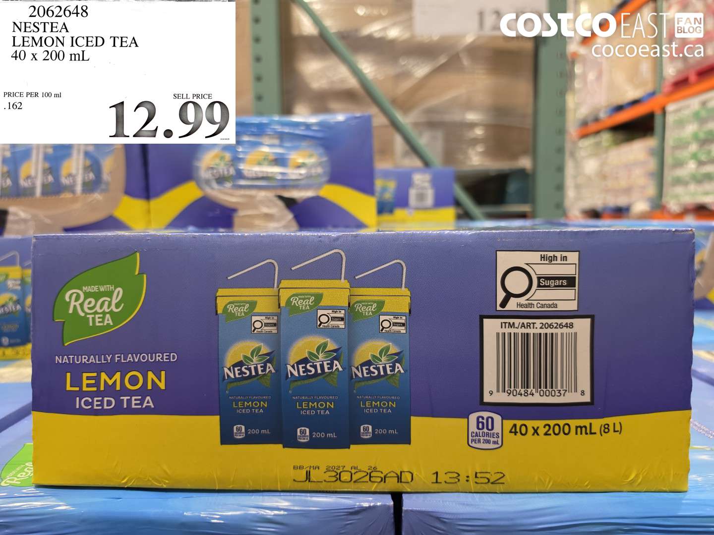 2062648 NESTEA LEMON ICED TEA 40 X 200 ML $12.99