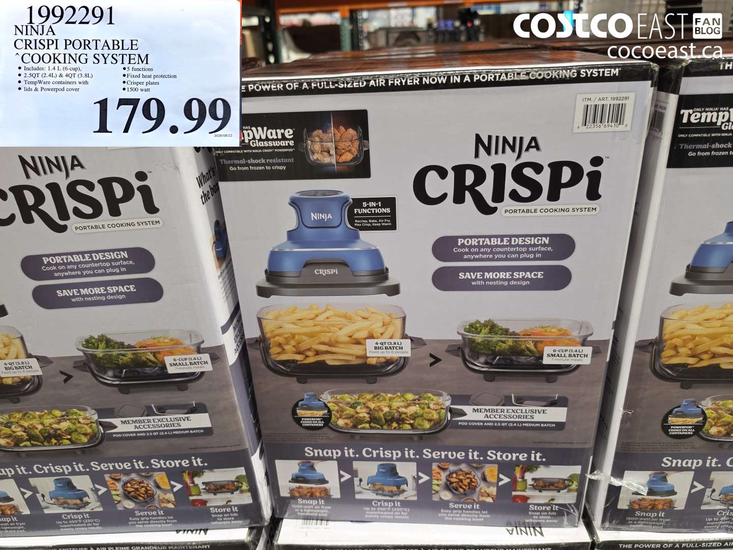 1992291 NINJA CRISPI PORTABLE COOKING SYSTEM $179.99
