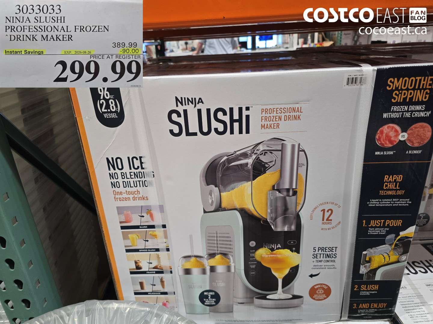 3033033 NINJA SLUSHI PROFESSIONAL FROZEN DRINK MAKER ($90.00 INSTANT SAVINGS EXPIRES ON 2026-08-26) $299.99