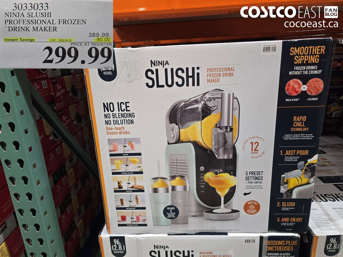 3033033 NINJA SLUSHI PROFESSIONAL FROZEN DRINK MAKER ($90.00 INSTANT SAVINGS EXPIRES ON 2026-08-26) $299.99