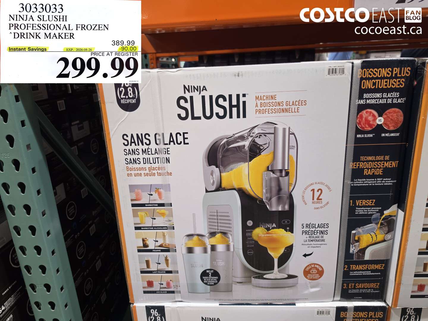 3033033 NINJA SLUSHI PROFESSIONAL FROZEN DRINK MAKER ($90.00 INSTANT SAVINGS EXPIRES ON 2026-08-26) $299.99