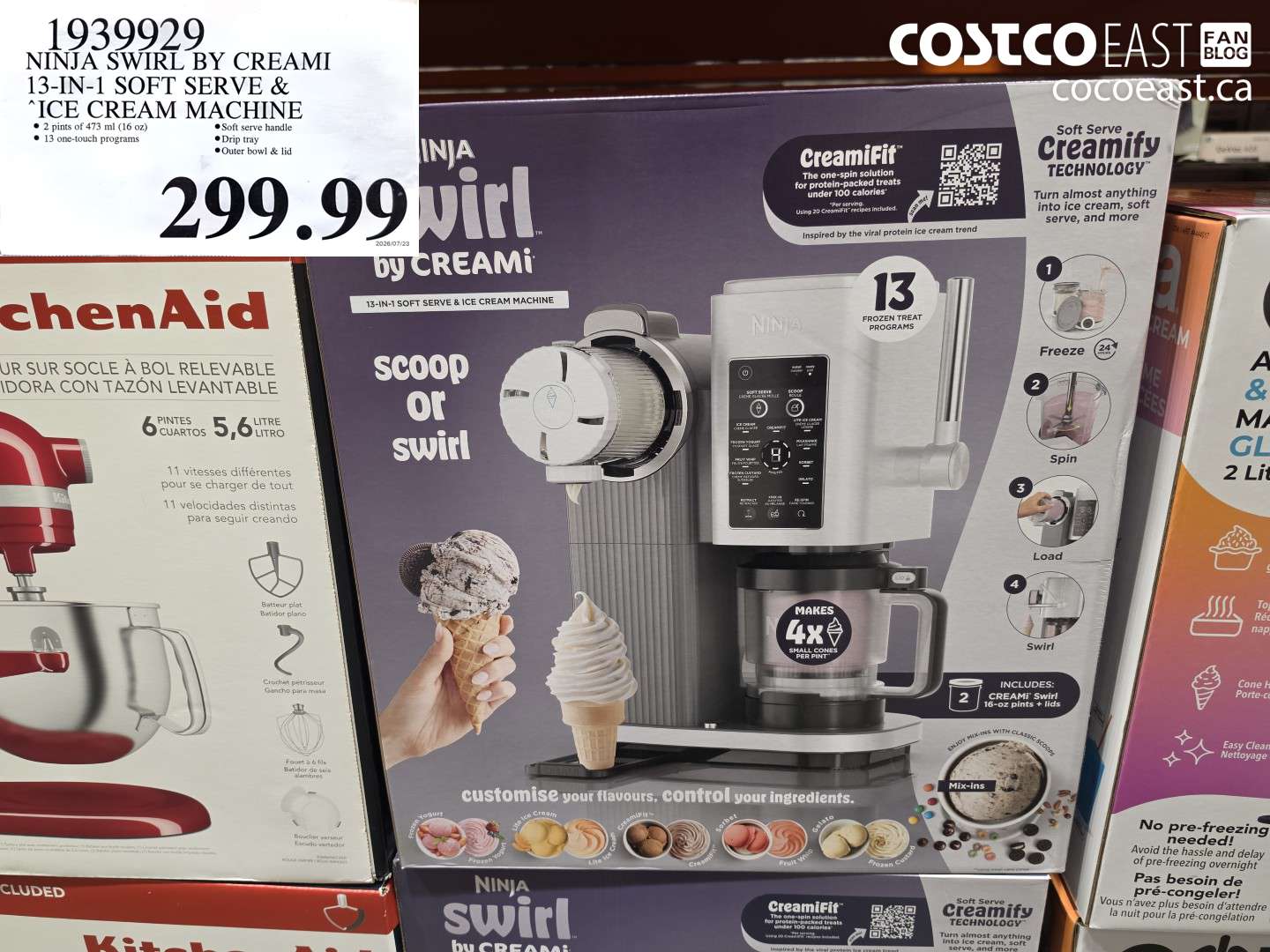 1939929 NINJA SWIRL BY CREAMI 13-IN-1 SOFT SERVE & ICE CREAM MACHINE $299.99