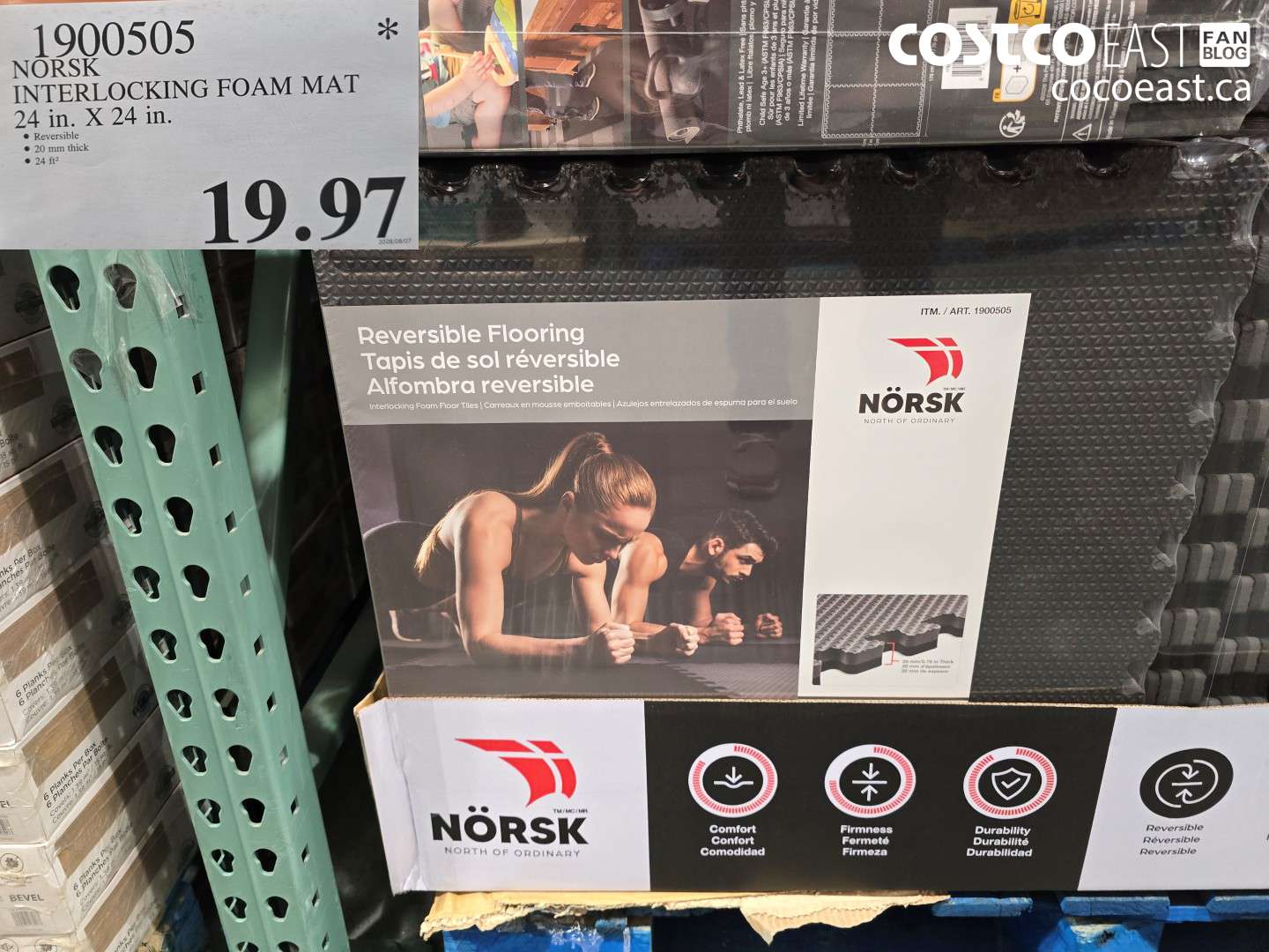 1900505 NORSK INTERLOCKING FOAM MAT 24 IN. X 24 IN. $19.97