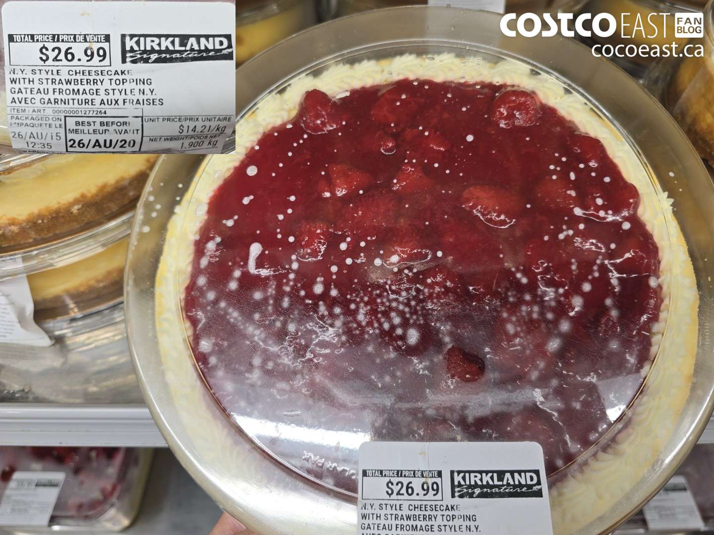 1277264 N.Y. STYLE CHEESECAKE WITH STRAWBERRY TOPPING $26.99