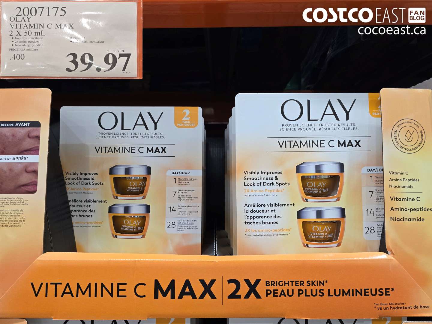2007175 OLAY VITAMIN C MAX 2 X 50 ML $39.97