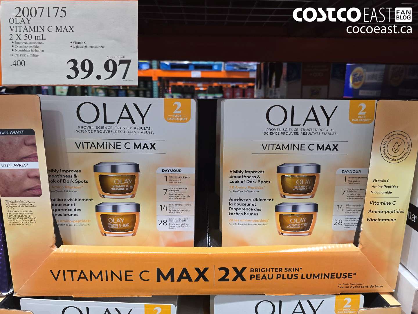 2007175 OLAY VITAMIN C MAX 2 X 50 ML $39.97
