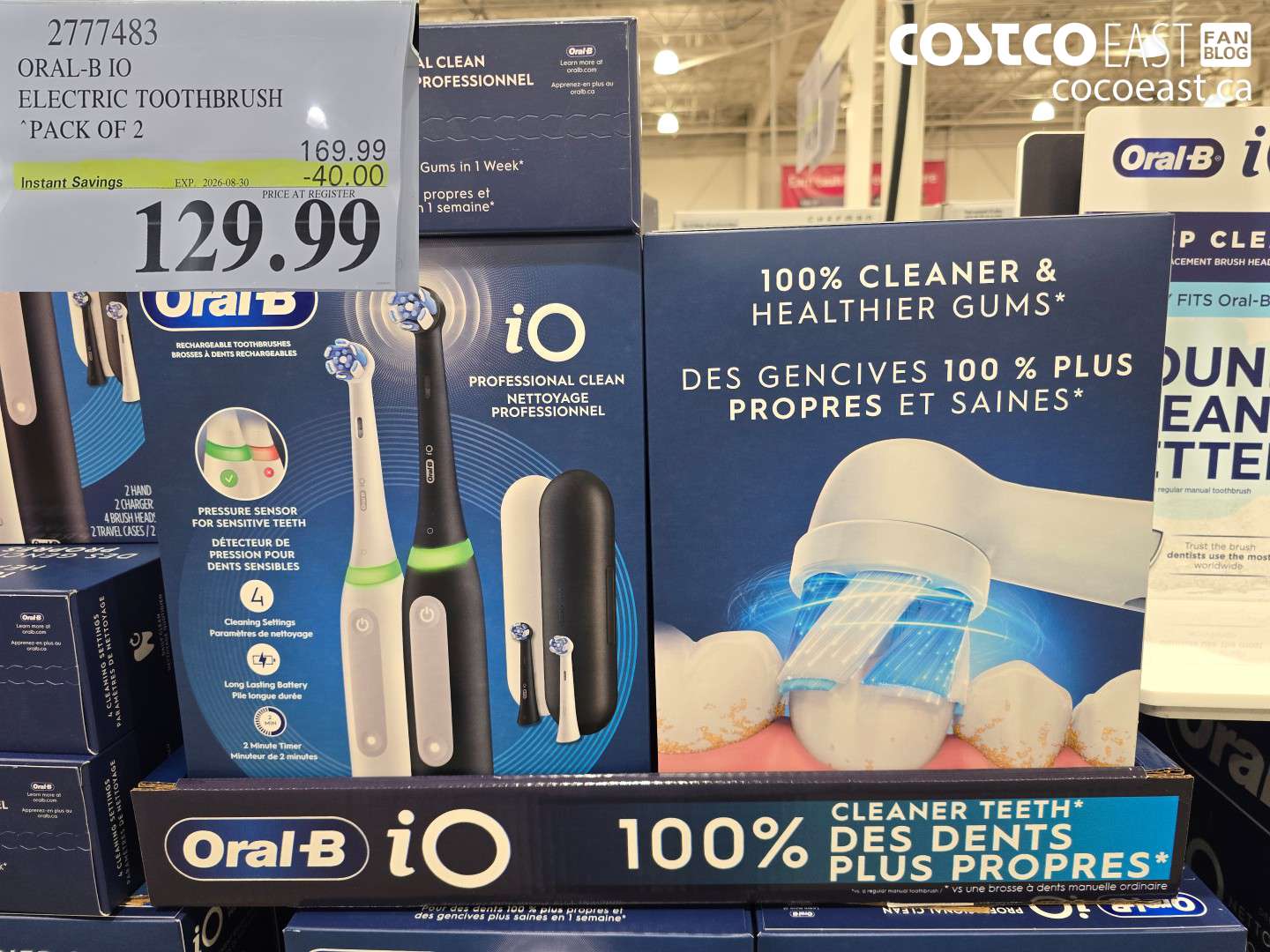 2777483 ORAL-B IO ELECTRIC TOOTHBRUSH PACK OF 2 ($40.00 INSTANT SAVINGS EXPIRES ON 2026-08-30) $129.99