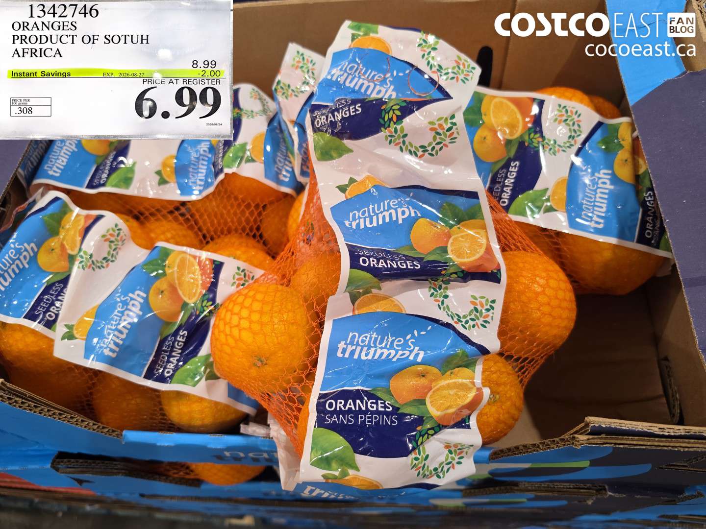 1342746 ORANGES PRODUCT OF SOTUH AFRICA ($2.00 INSTANT SAVINGS EXPIRES ON 2026-08-27) $6.99