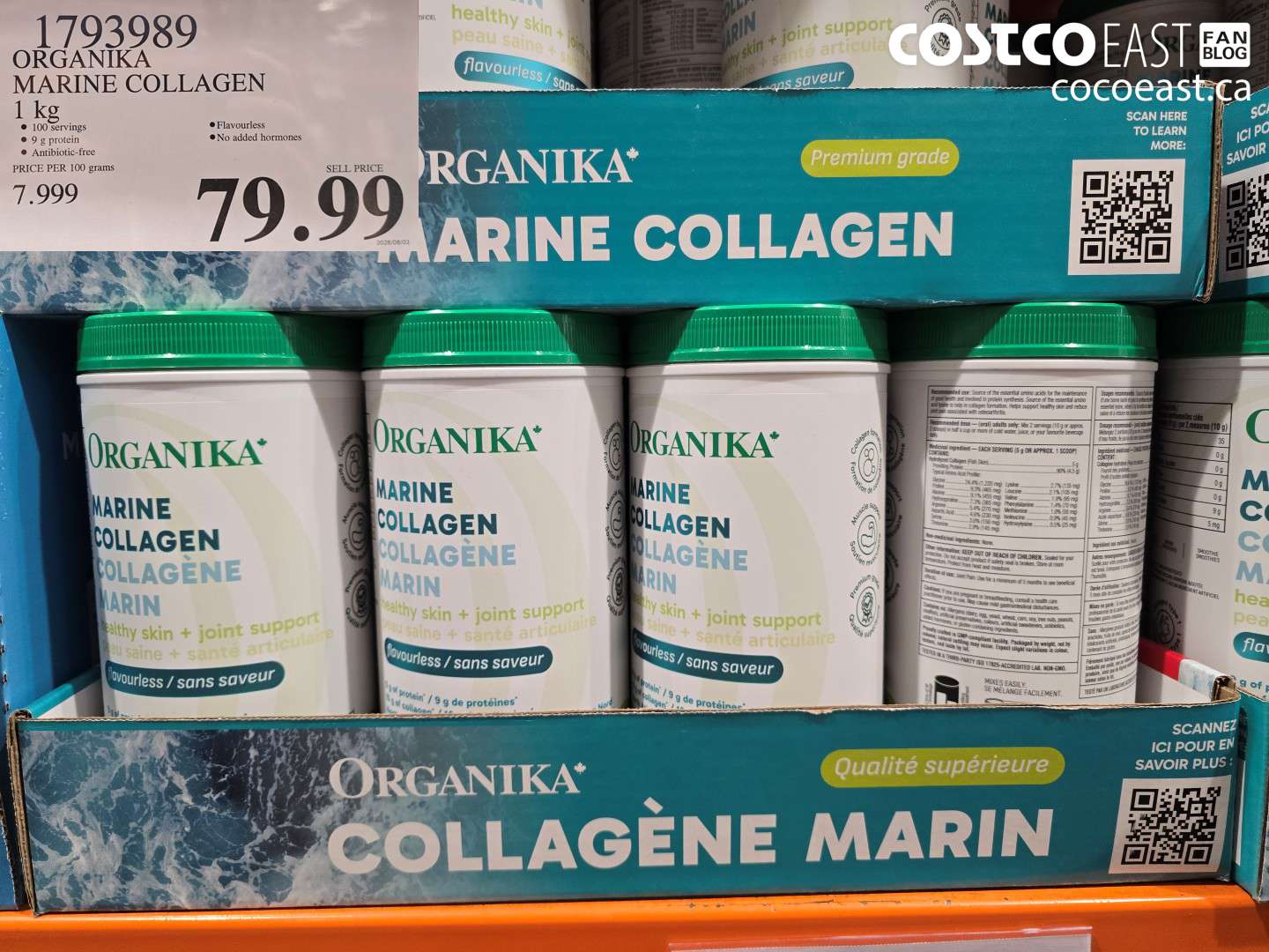 1793989 ORGANIKA MARINE COLLAGEN 1 KG $79.99