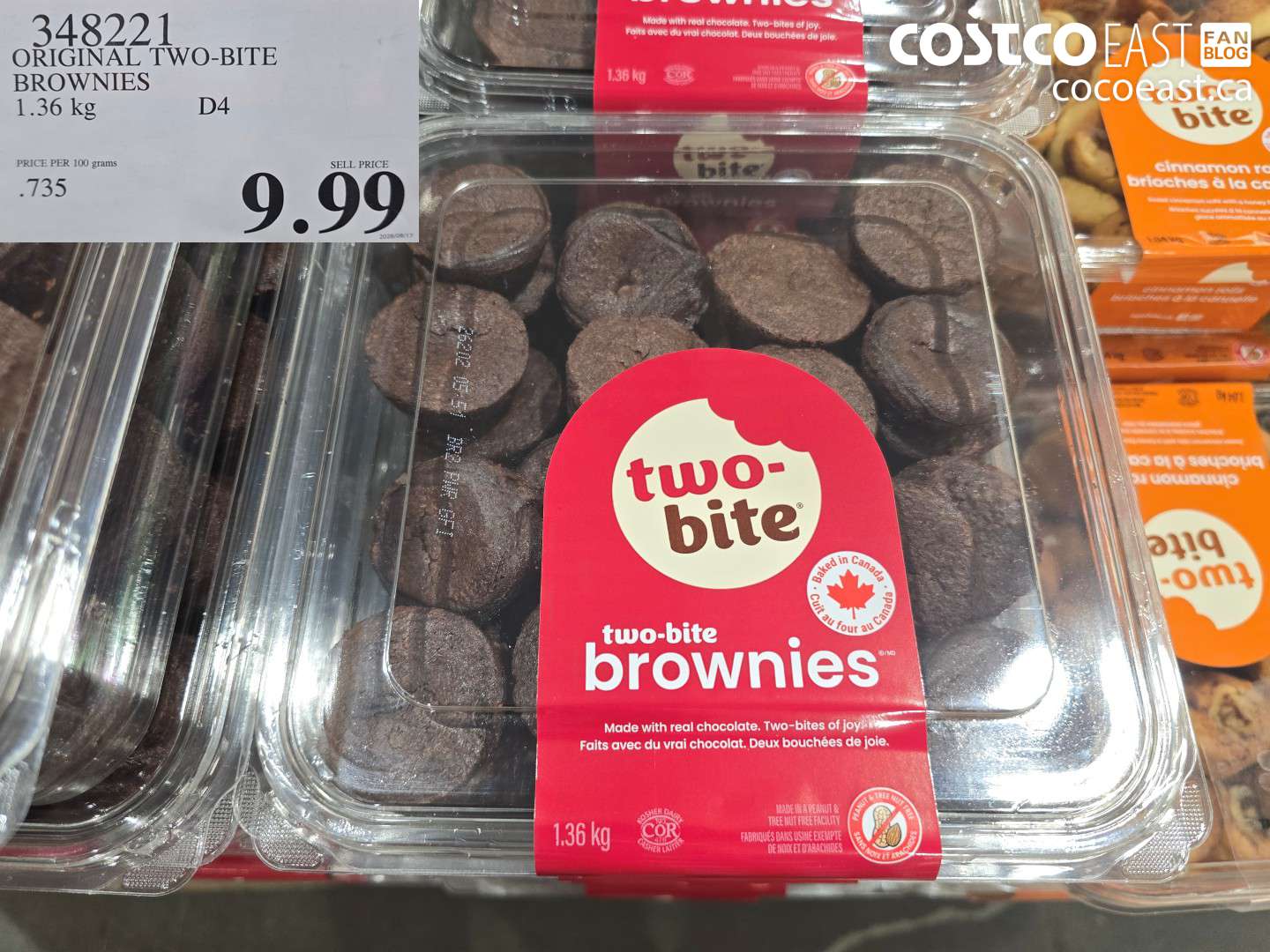 348221 ORIGINAL TWO-BITE BROWNIES 1.36 KG $9.99