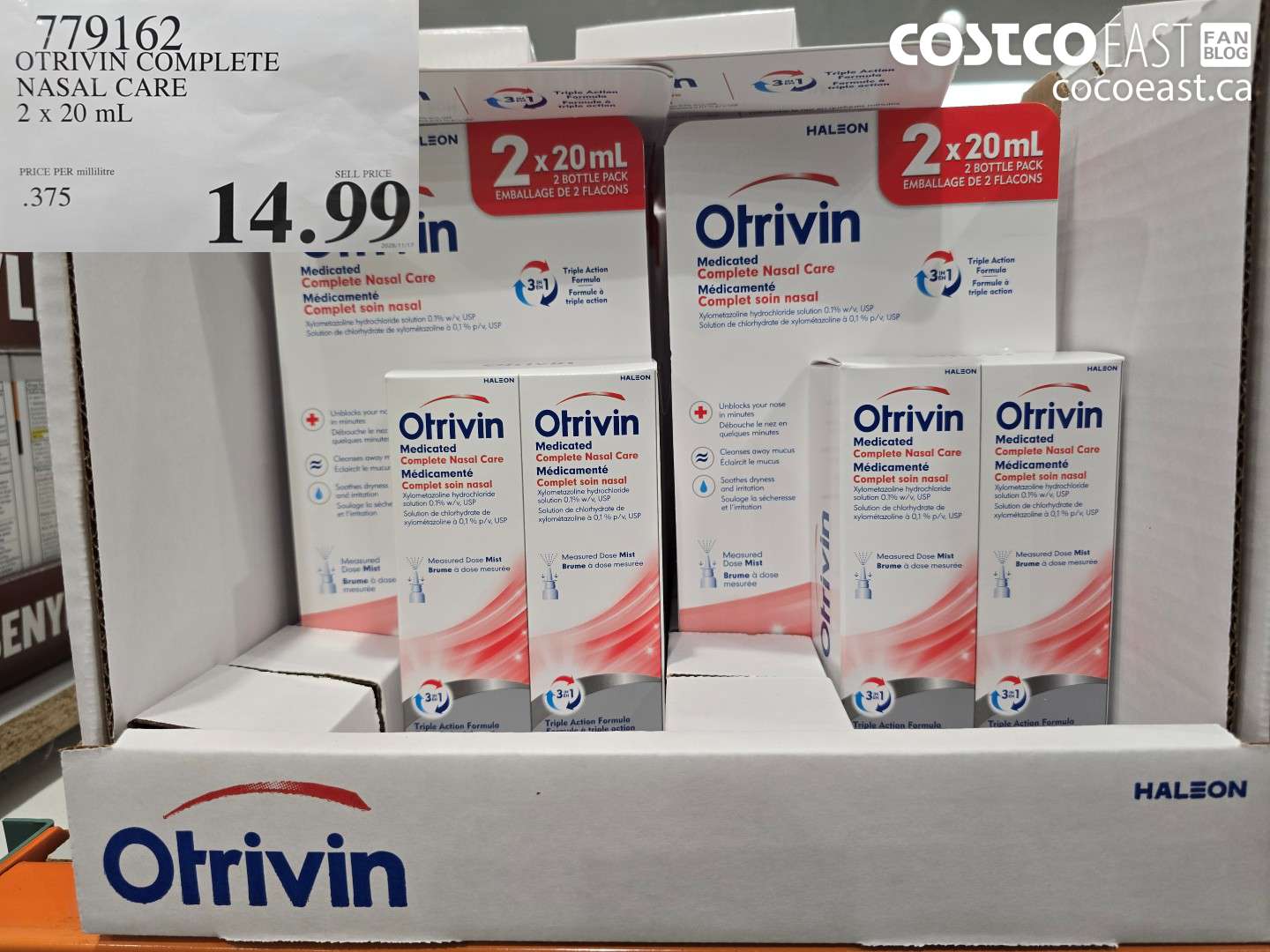 779162 OTRIVIN COMPLETE NASAL CARE 2 X 20 ML $14.99