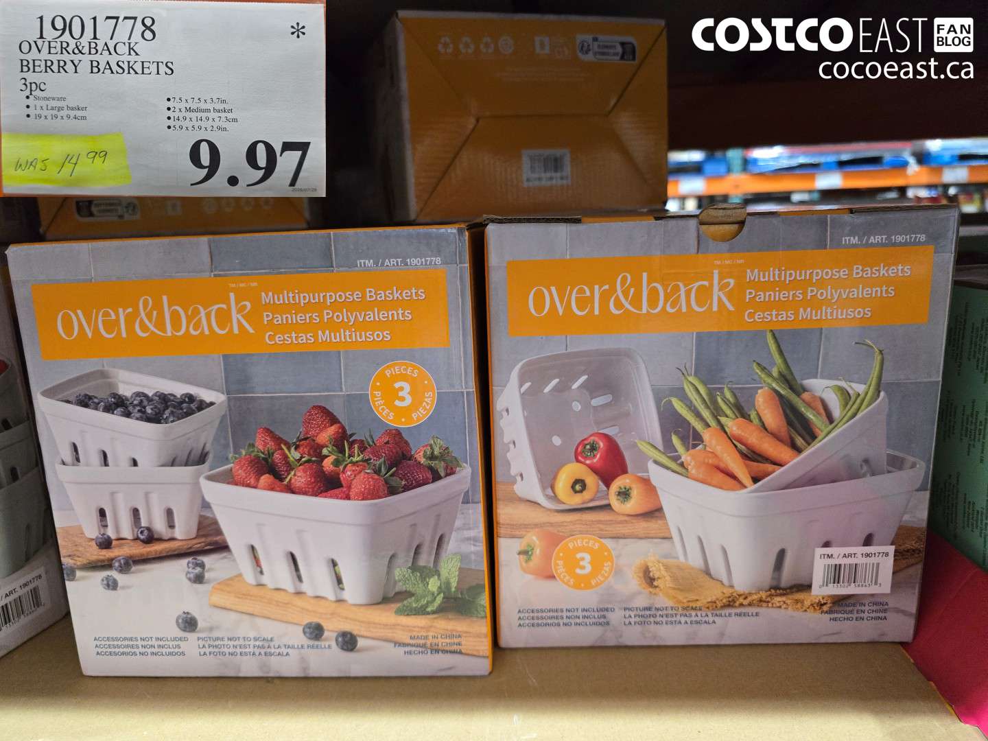 1901778 OVER&BACK BERRY BASKETS 3PC $9.97