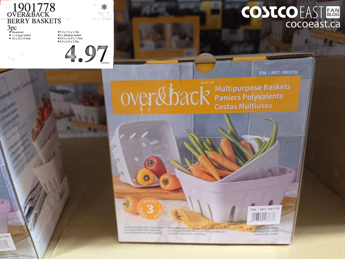 1901778 OVER&BACK BERRY BASKETS 3PC $4.97