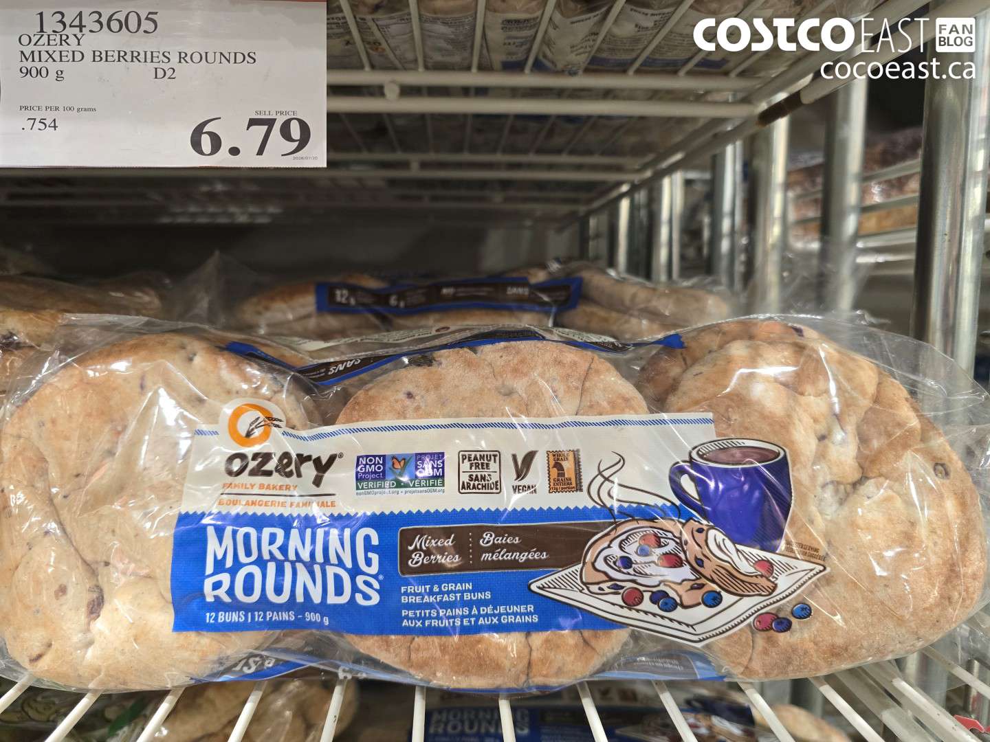1343605 OZERY MIXED BERRIES ROUNDS 900 G D2 $6.79