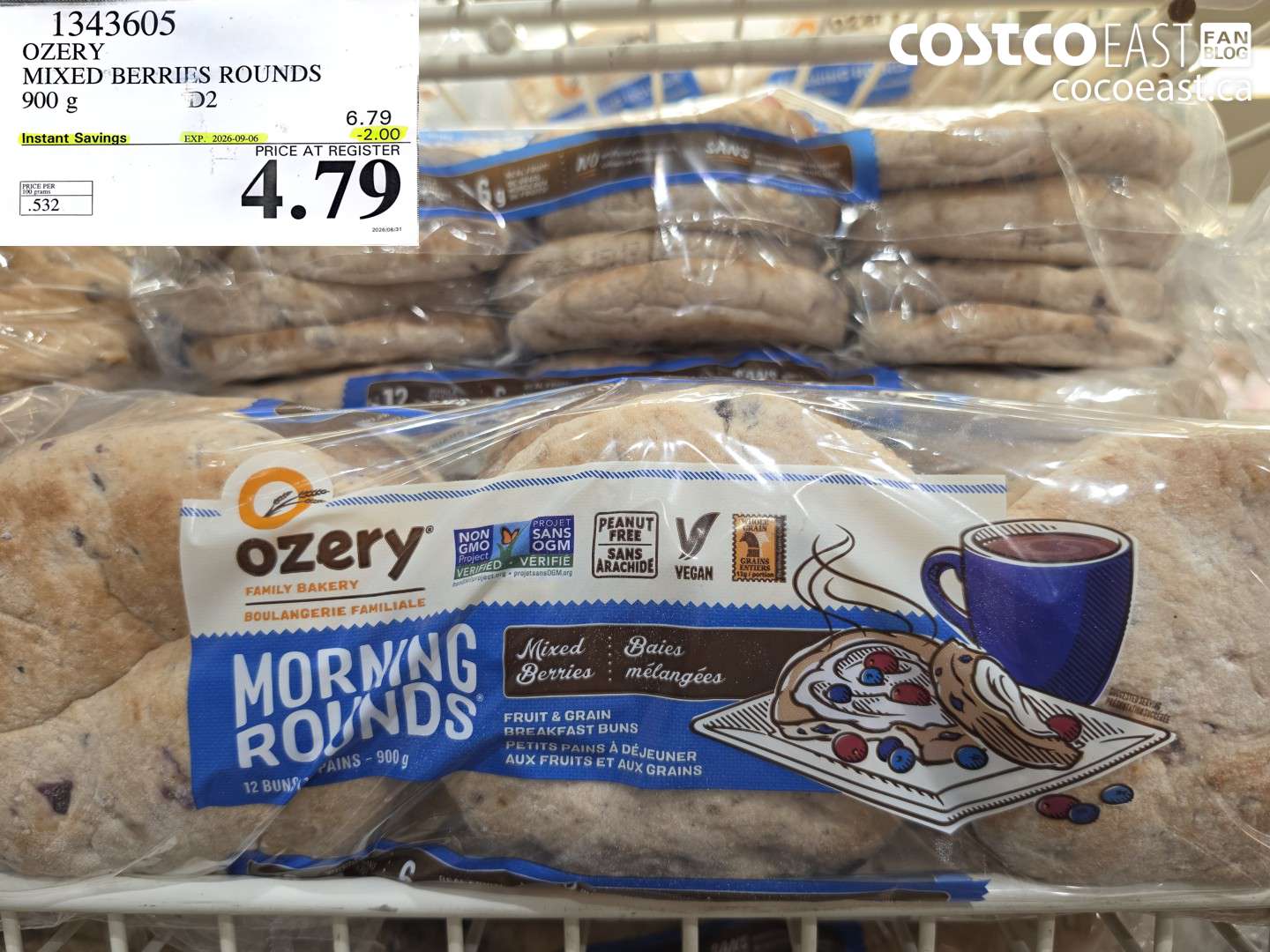 1343605 OZERY MIXED BERRIES ROUNDS 900 G D2 ($2.00 INSTANT SAVINGS EXPIRES ON 2026-09-06) $4.79