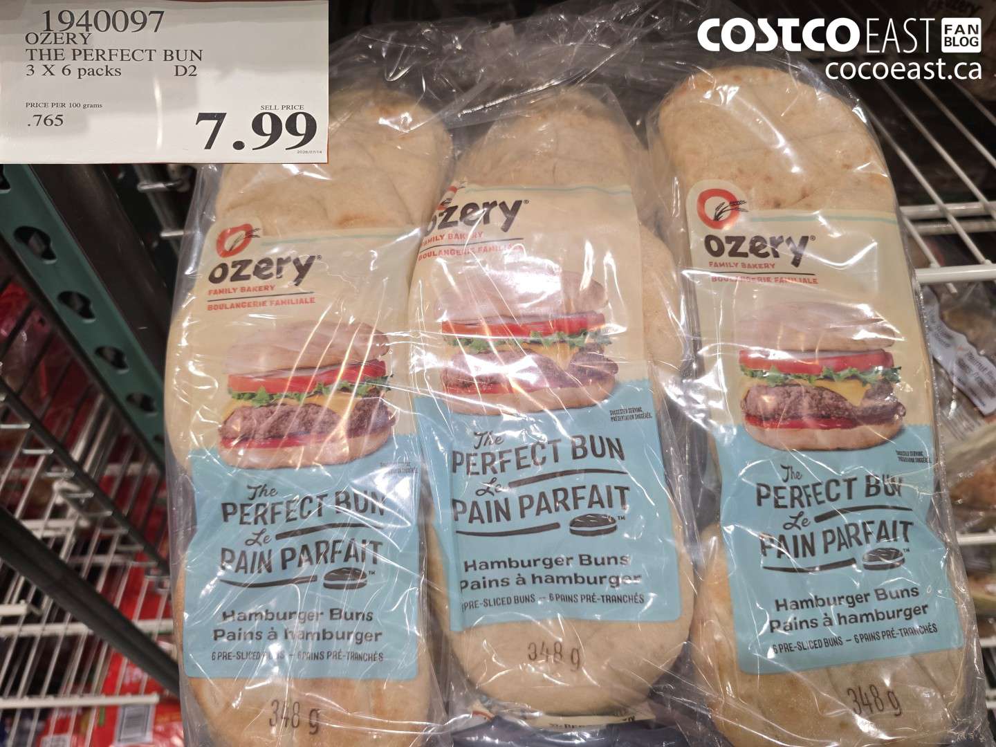 1940097 OZERY THE PERFECT BUN 3 X 6 PACKS $7.99