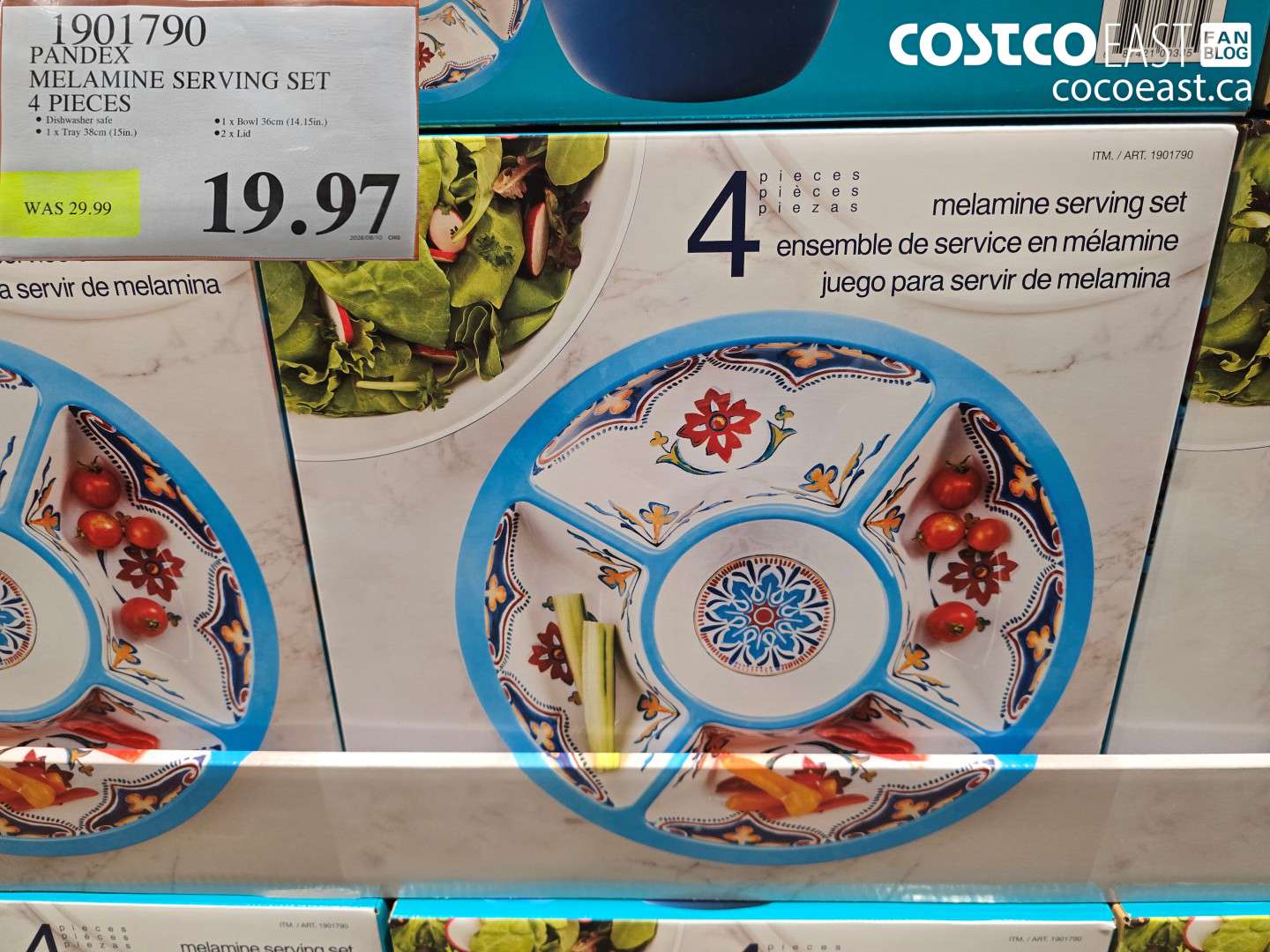 1901790 PANDEX MELAMINE SERVING SET 4 PIECES $19.97