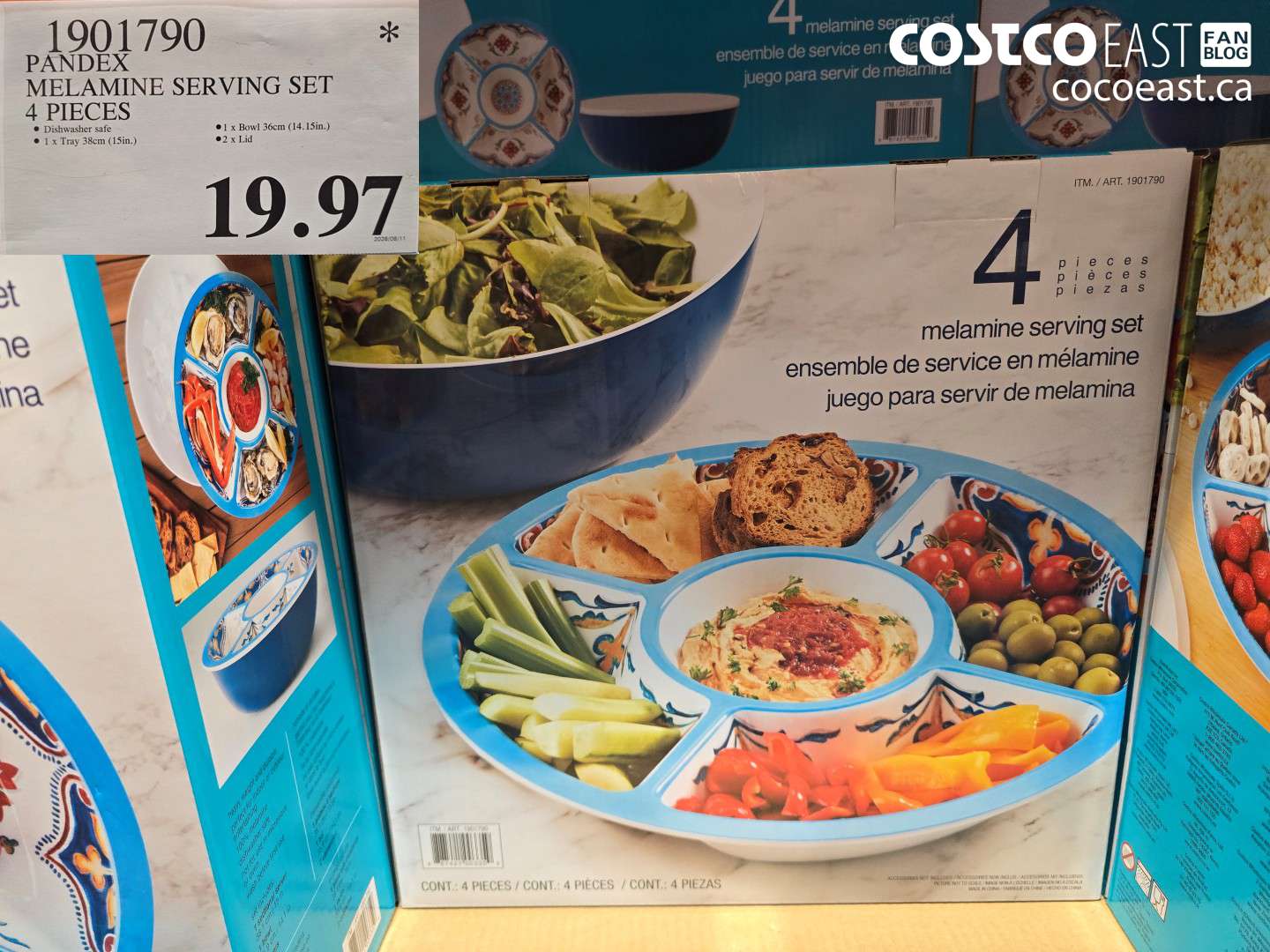 1901790 PANDEX MELAMINE SERVING SET 4 PIECES $19.97