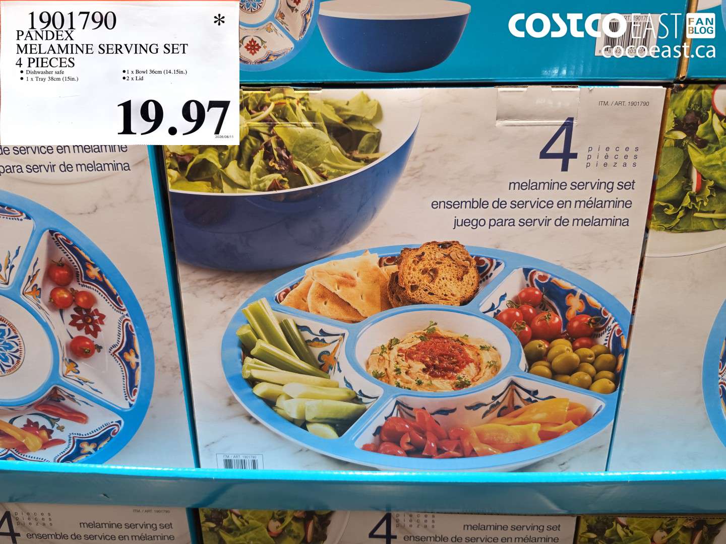 1901790 PANDEX MELAMINE SERVING SET 4 PIECES $19.97