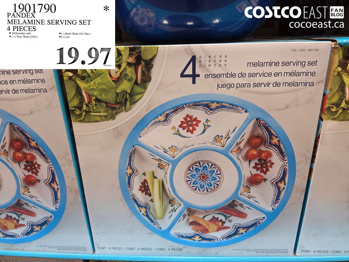 1901790 PANDEX MELAMINE SERVING SET 4 PIECES $19.97