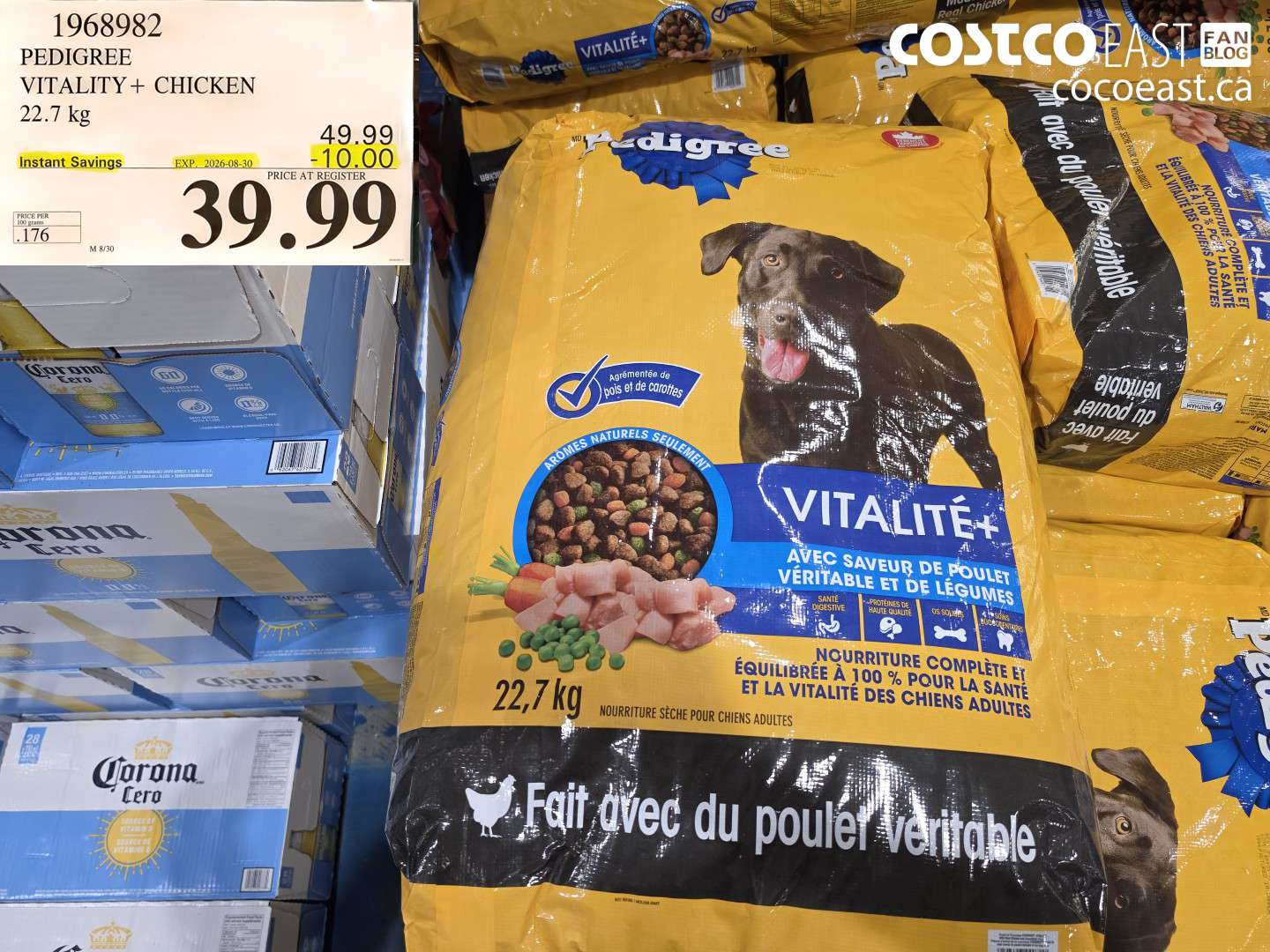 1968982 PEDIGREE VITALITY + CHICKEN 22.7 KG ($10.00 INSTANT SAVINGS EXPIRES ON 2026-08-30) $39.99