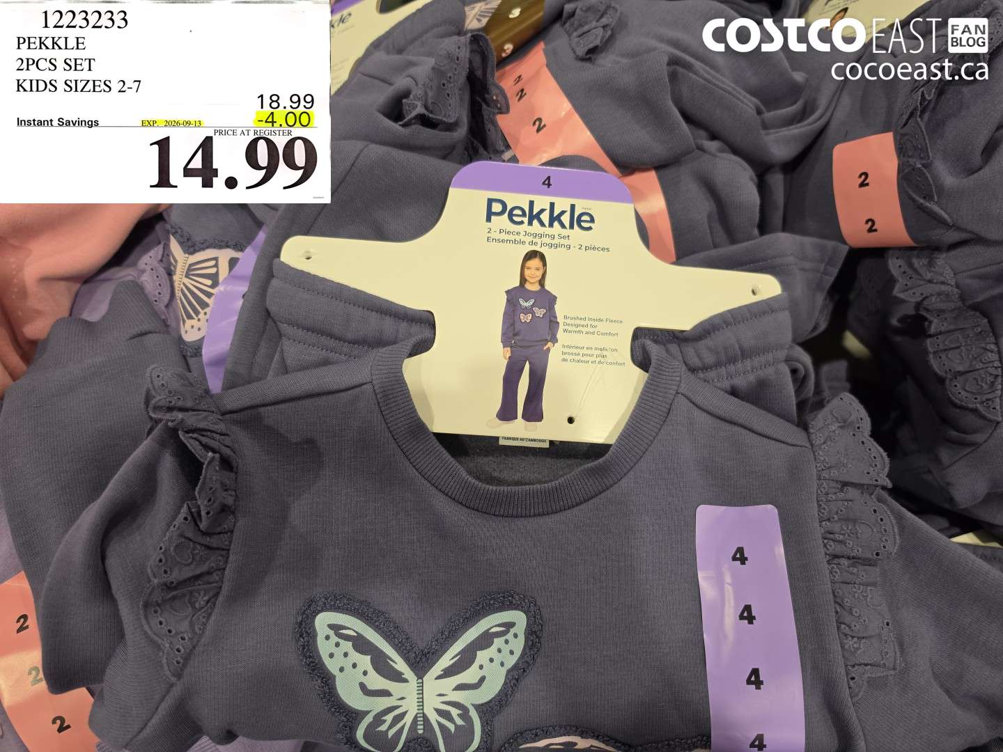 1223233 PEKKLE 2PCS SET KIDS SIZES 2-7 ($4.00 INSTANT SAVINGS EXPIRES ON 2026-09-13) $14.99