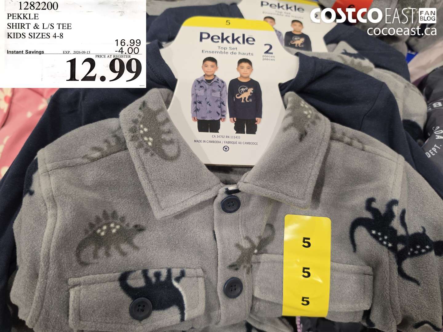 1282200 PEKKLE SHIRT & L/S TEE KIDS SIZES 4-8 ($4.00 INSTANT SAVINGS EXPIRES ON 2026-09-13) $12.99