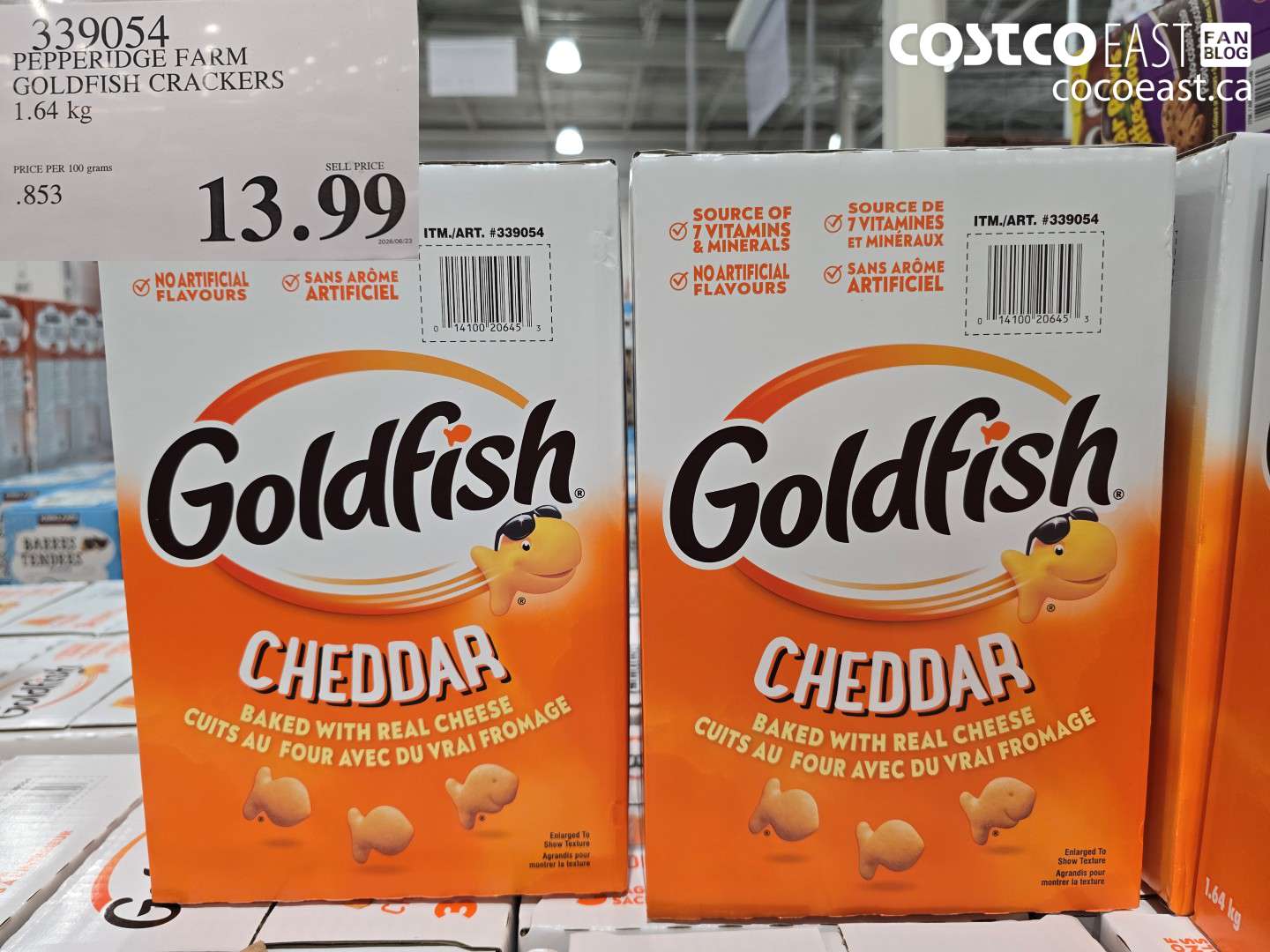 339054 PEPPERIDGE FARM GOLDFISH CRACKERS 1.64 KG $13.99