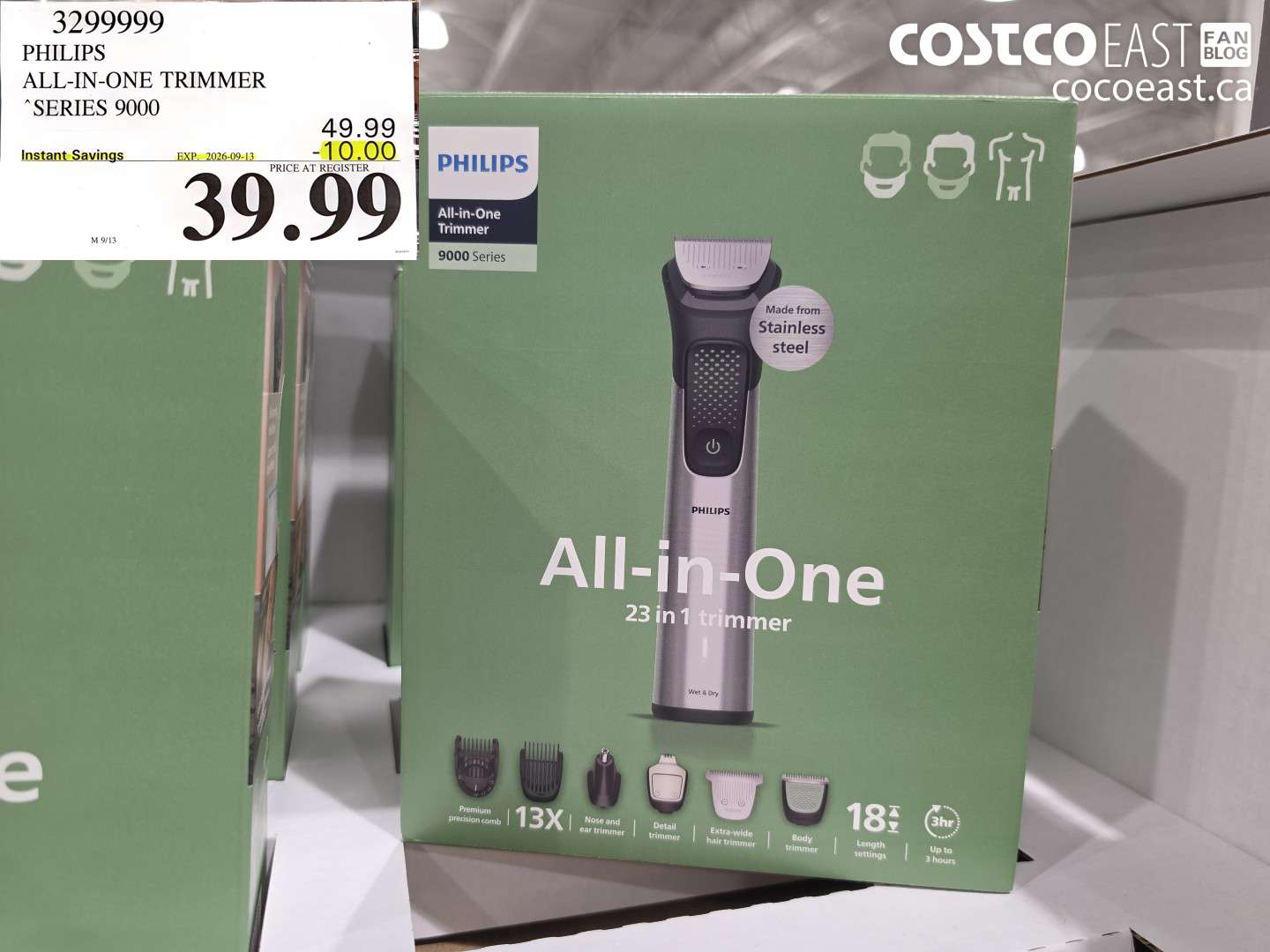 3299999 PHILIPS ALL-IN-ONE TRIMMER SERIES 9000 ($10.00 INSTANT SAVINGS EXPIRES ON 2026-09-13) $39.99