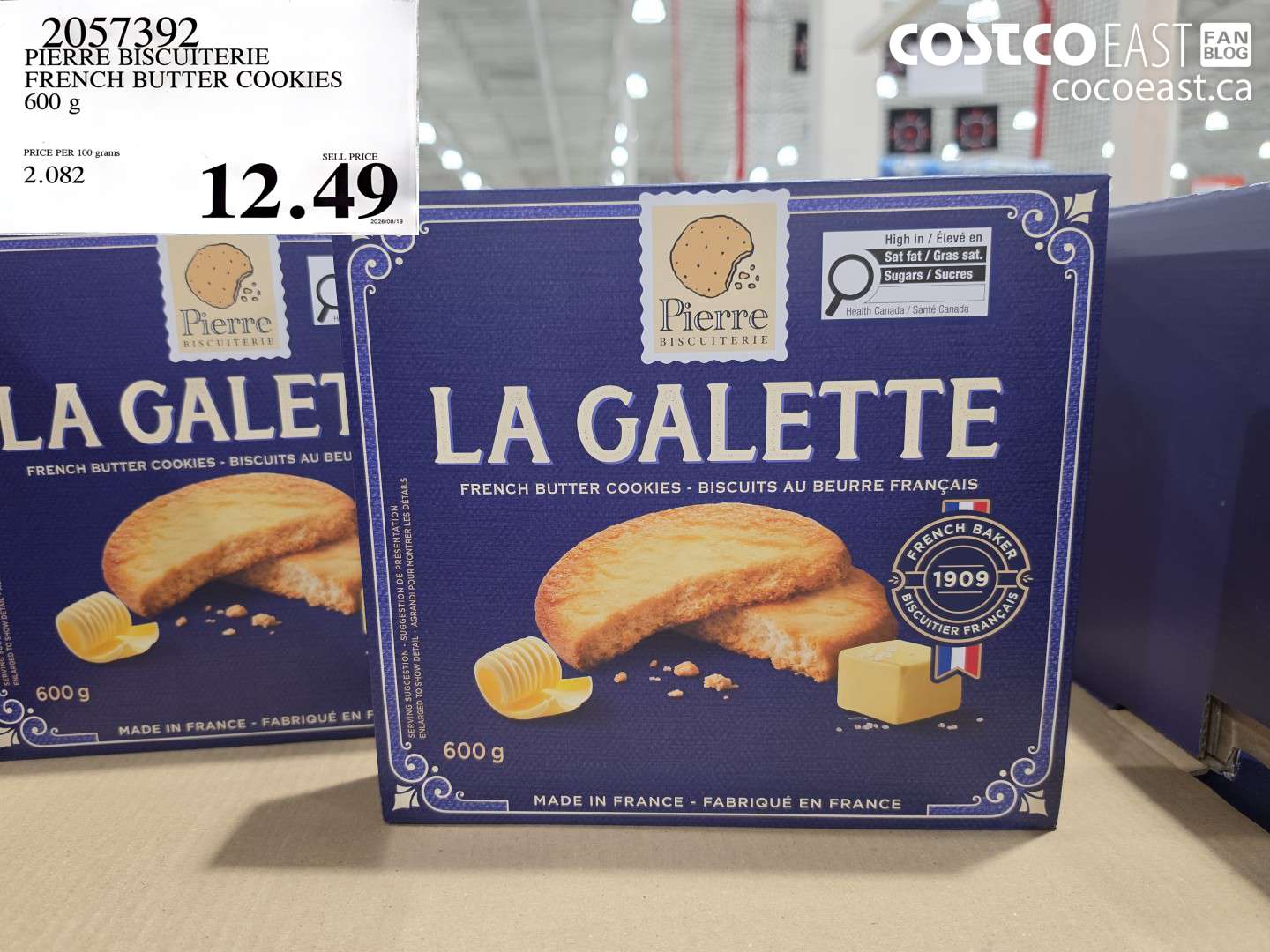2057392 PIERRE BISCUITERIE FRENCH BUTTER COOKIES 600 G $12.49