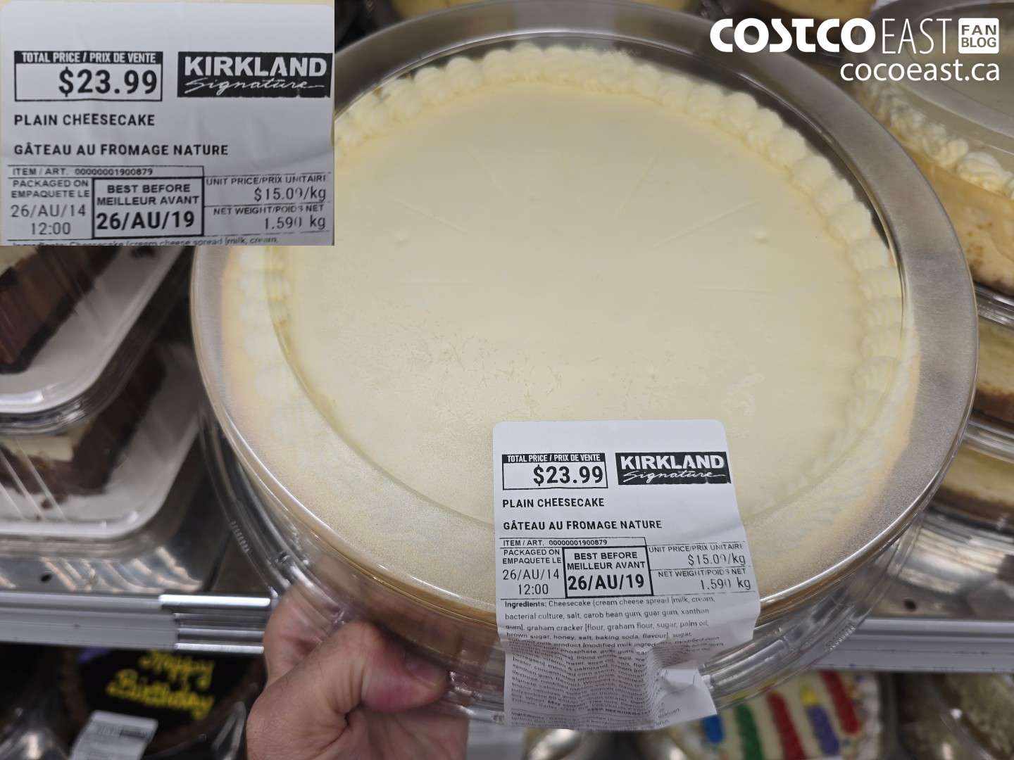 1900879 PLAIN CHEESECAKE $23.99