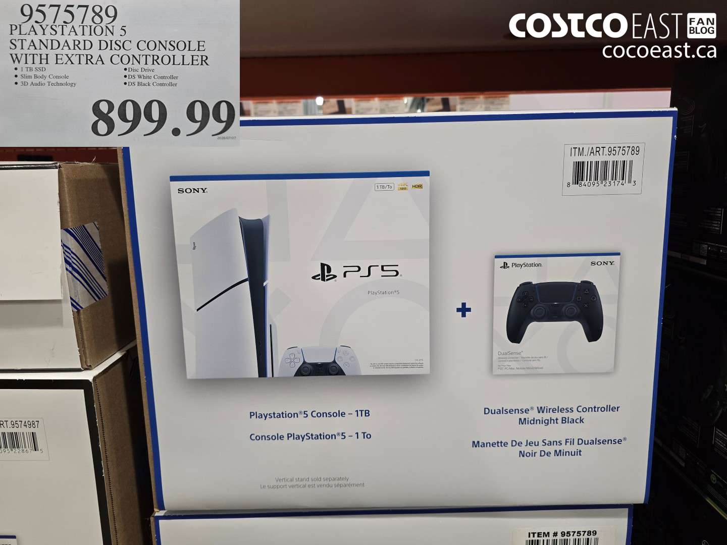 9575789 PLAYSTATION 5 STANDARD DISC CONSOLE WITH EXTRA CONTROLLER $899.99