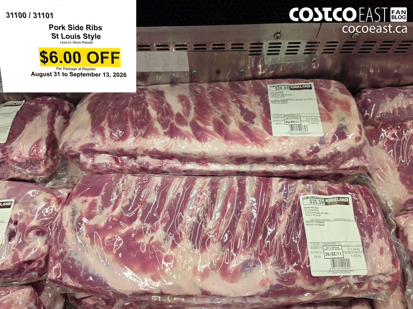 31100 PORK SIDE RIBS ST LOUIS STYLE ($6.00 INSTANT SAVINGS)
