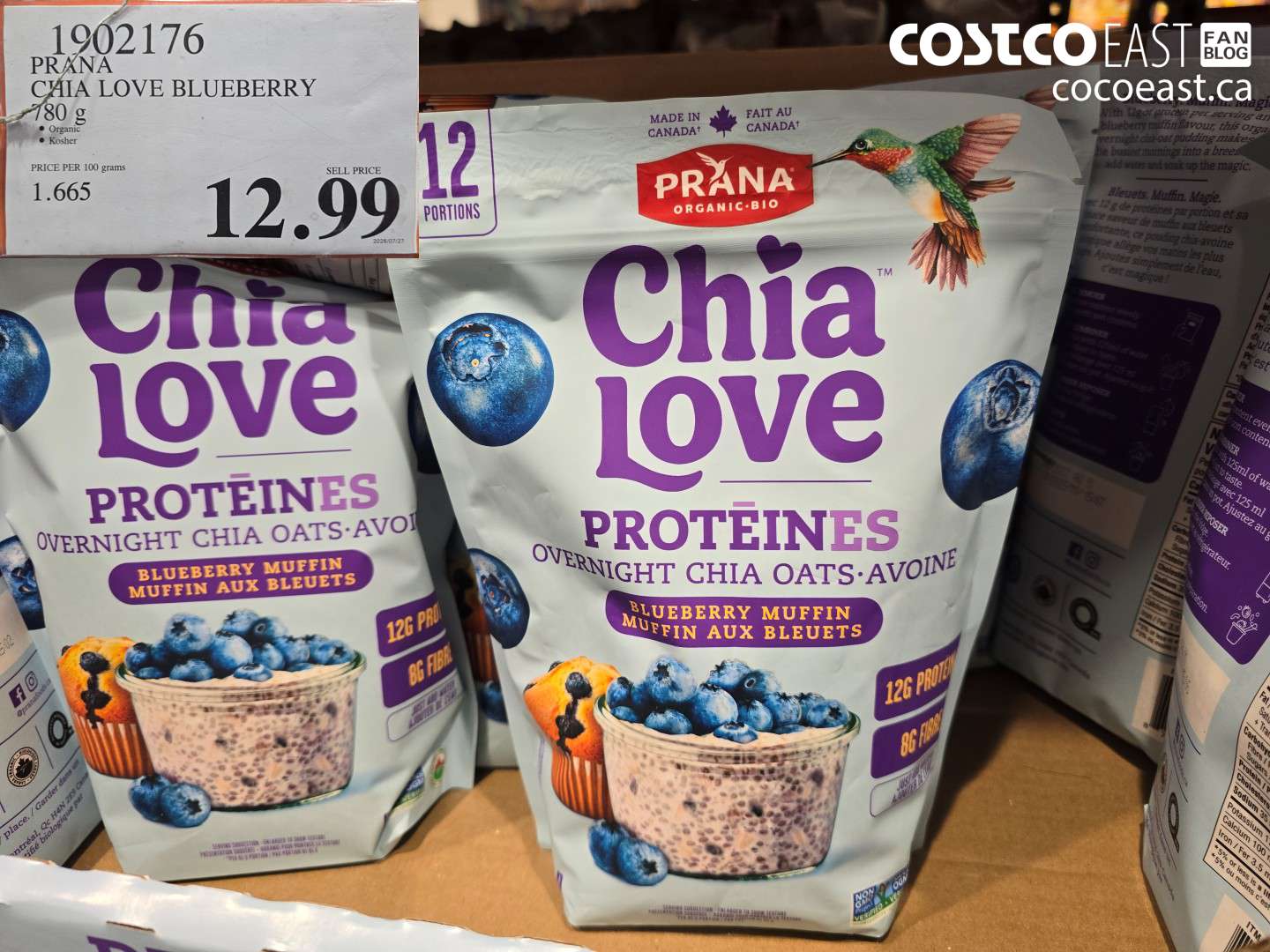 1902176 PRANA CHIA LOVE BLUEBERRY 780 G $12.99