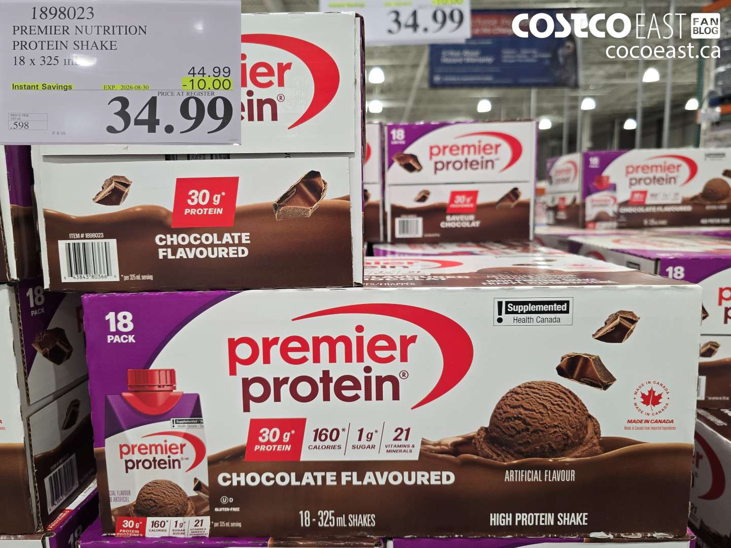 1898023 PREMIER NUTRITION PROTEIN SHAKE 18 X 325 ML ($10.00 INSTANT SAVINGS EXPIRES ON 2026-08-30) $34.99