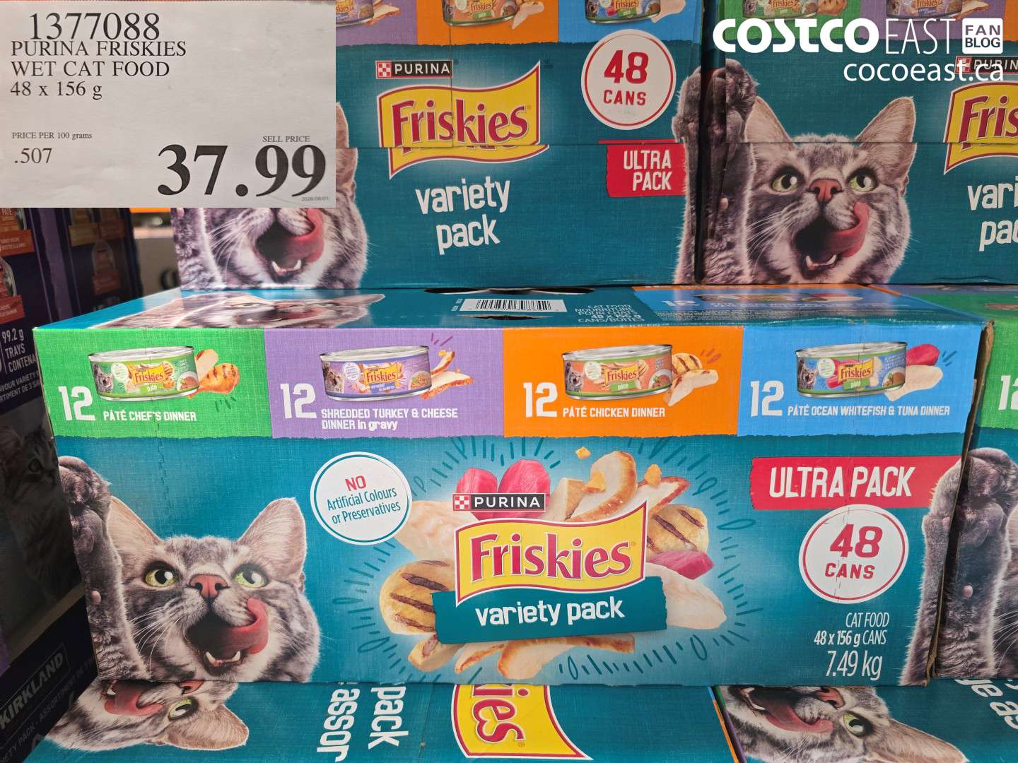 1377088 PURINA FRISKIES WET CAT FOOD 48 X 156 G $37.99