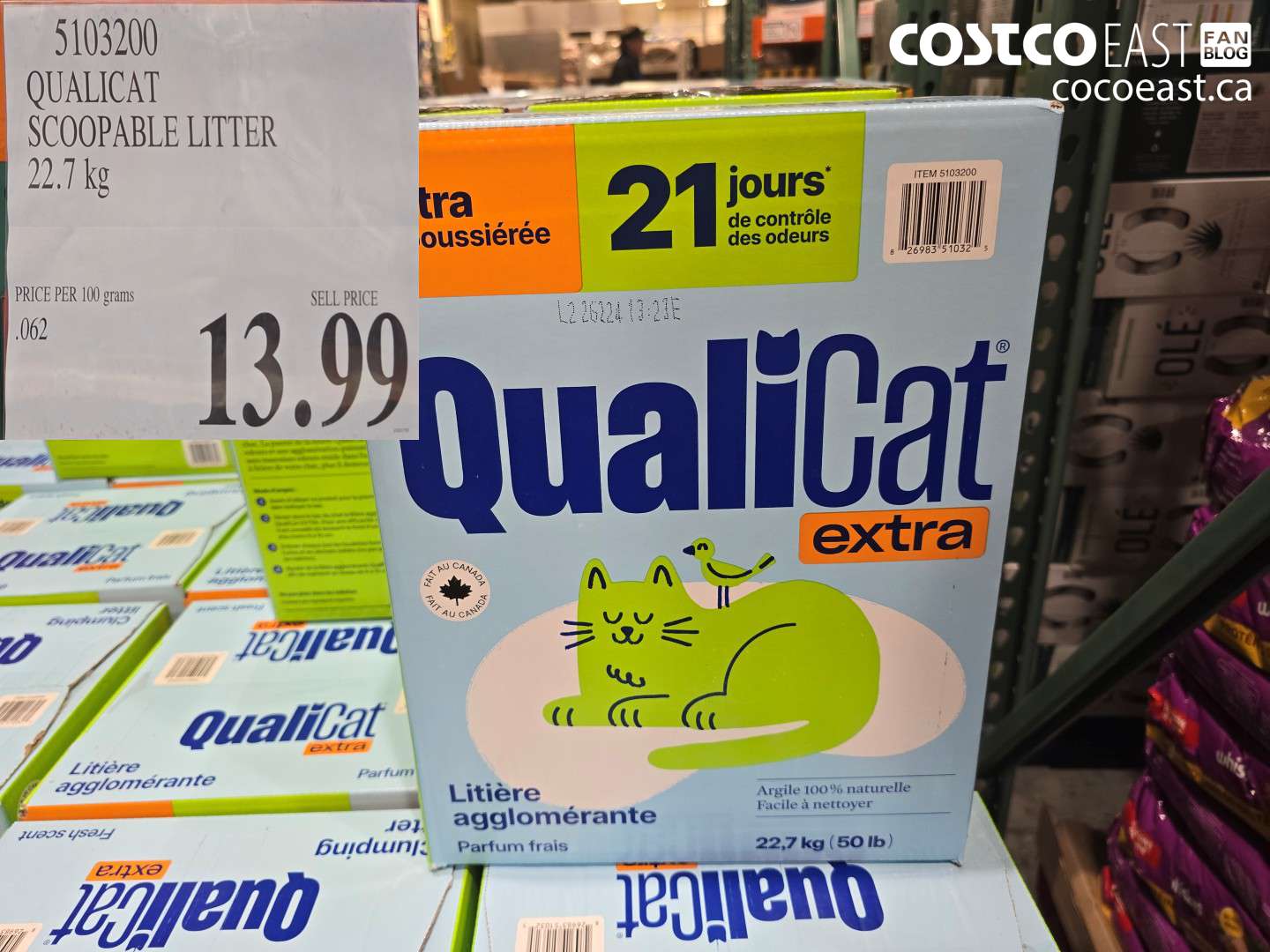 5103200 QUALICAT SCOOPABLE LITTER 22.7 KG $13.99