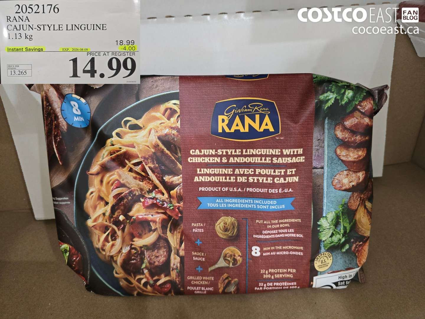 2052176 RANA CAJUN-STYLE LINGUINE 1.13 KG ($4.00 INSTANT SAVINGS EXPIRES ON 2026-08-09) $14.99
