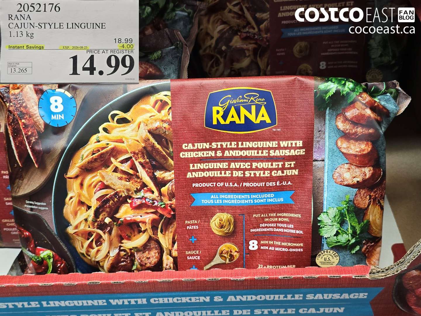 2052176 RANA CAJUN-STYLE LINGUINE 1.13 KG ($4.00 INSTANT SAVINGS EXPIRES ON 2026-08-23) $14.99