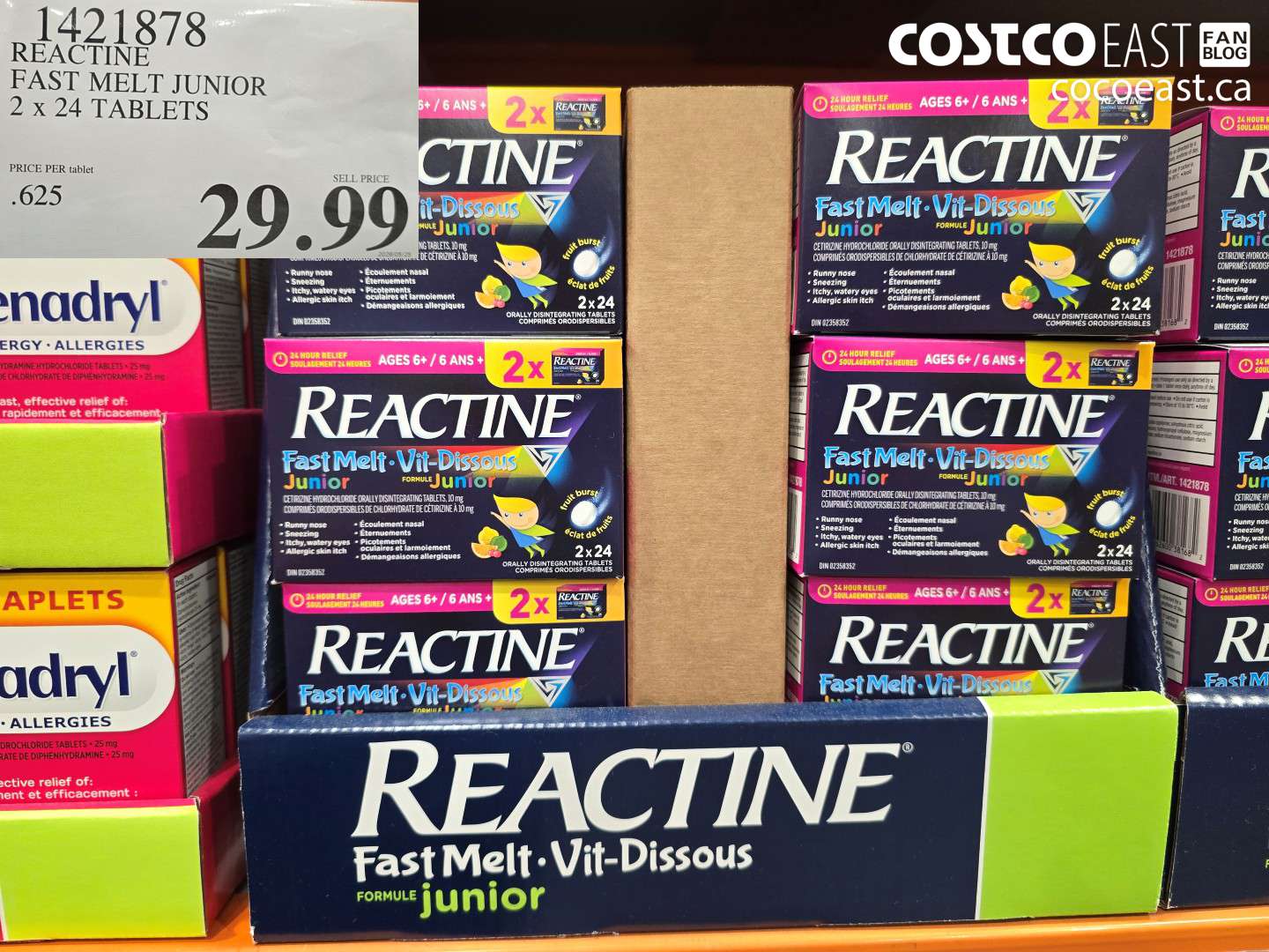 1421878 REACTINE FAST MELT JUNIOR 2 X 24 TABLETS $29.99