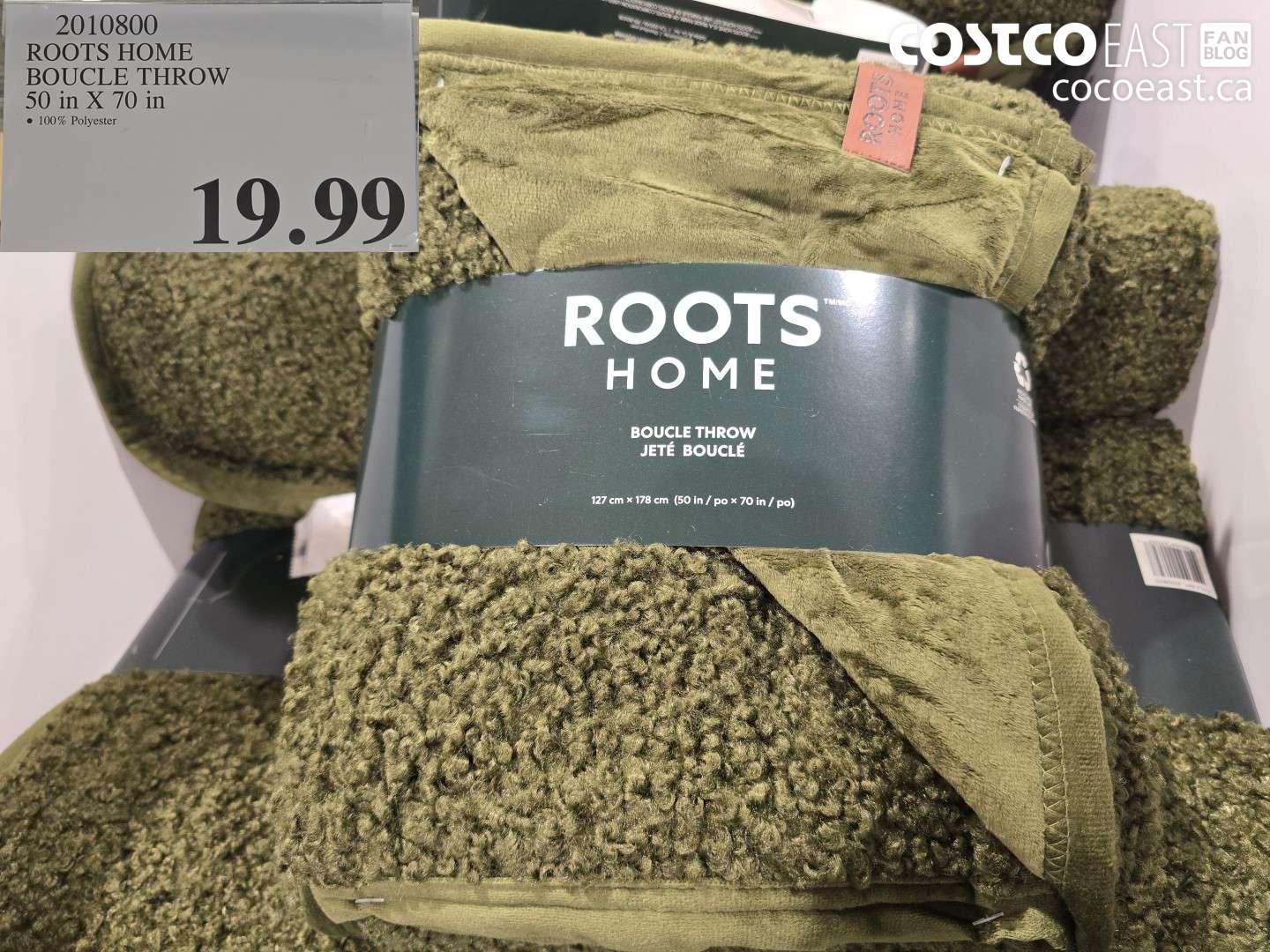 2010800 ROOTS HOME BOUCLE THROW 50 IN X 70 IN $19.99
