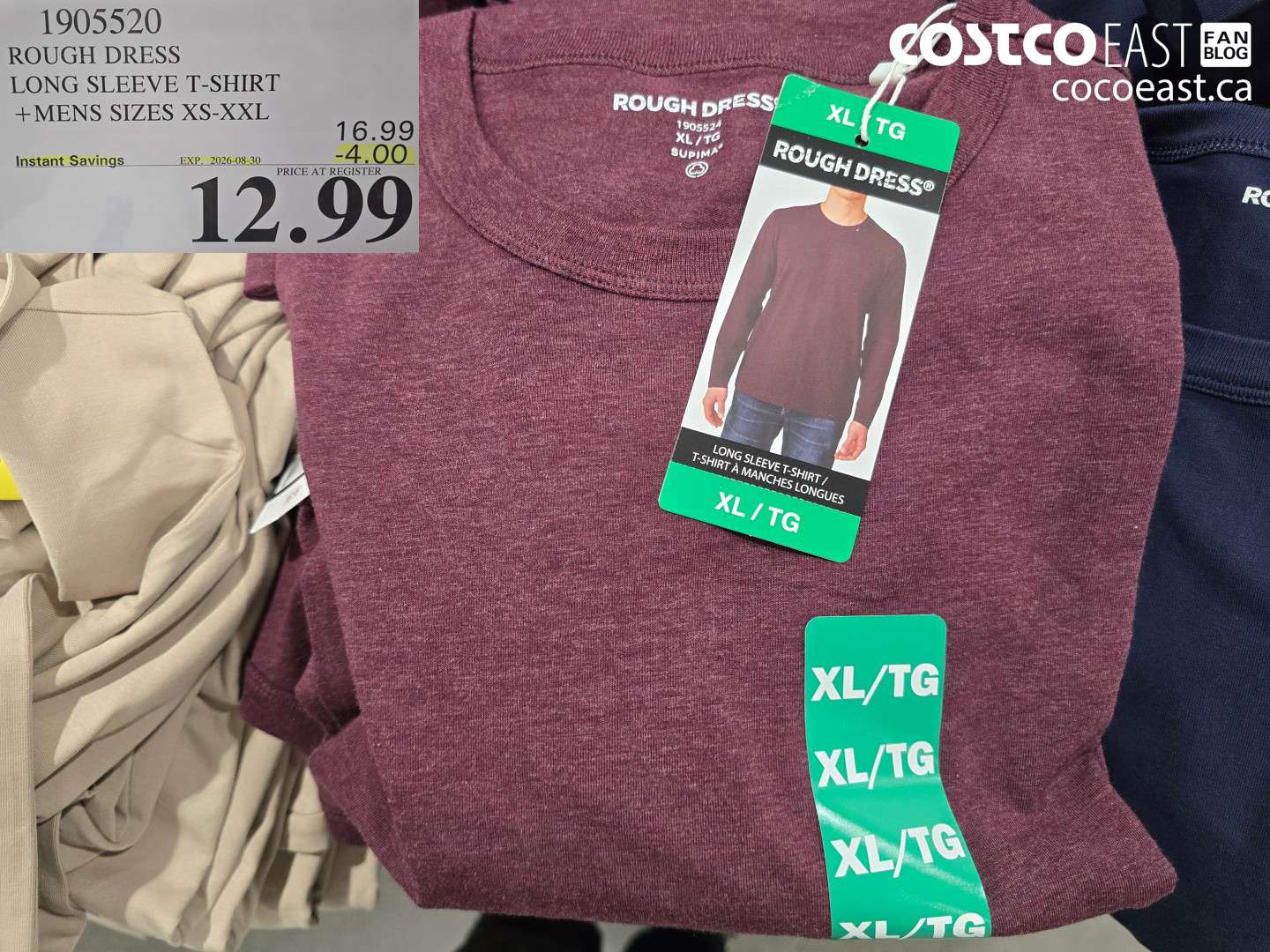1905520 ROUGH DRESS LONG SLEEVE T-SHIRT MENS SIZES XS-XXL ($4.00 INSTANT SAVINGS EXPIRES ON 2026-08-30) $12.99