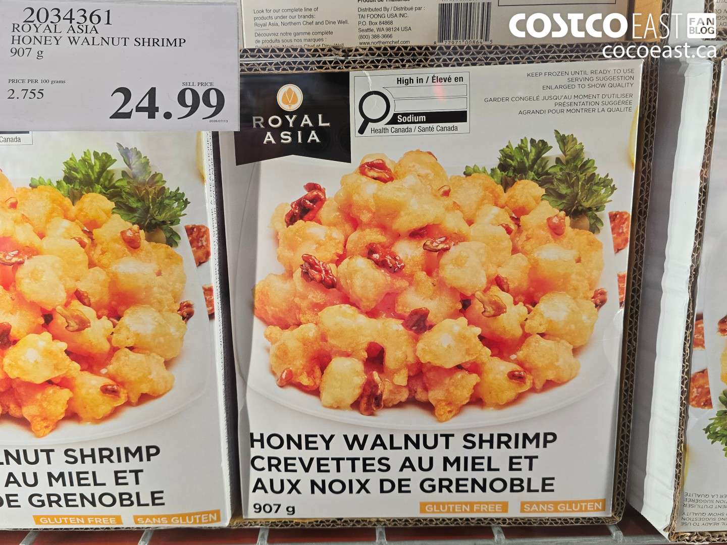 2034361 ROYAL ASIA HONEY WALNUT SHRIMP 907 G $24.99