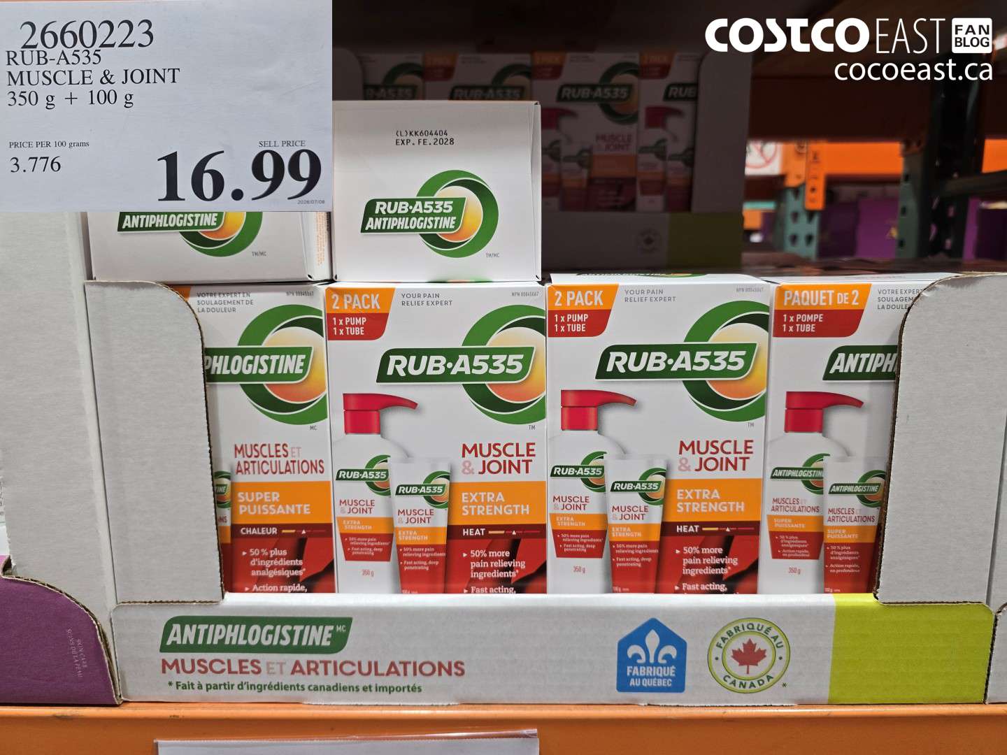 2660223 RUB-A535 MUSCLE & JOINT 350 G + 100 G $16.99
