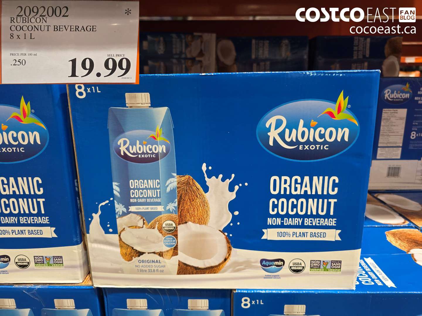 2092002 RUBICON COCONUT BEVERAGE 8 X 1 L $19.99