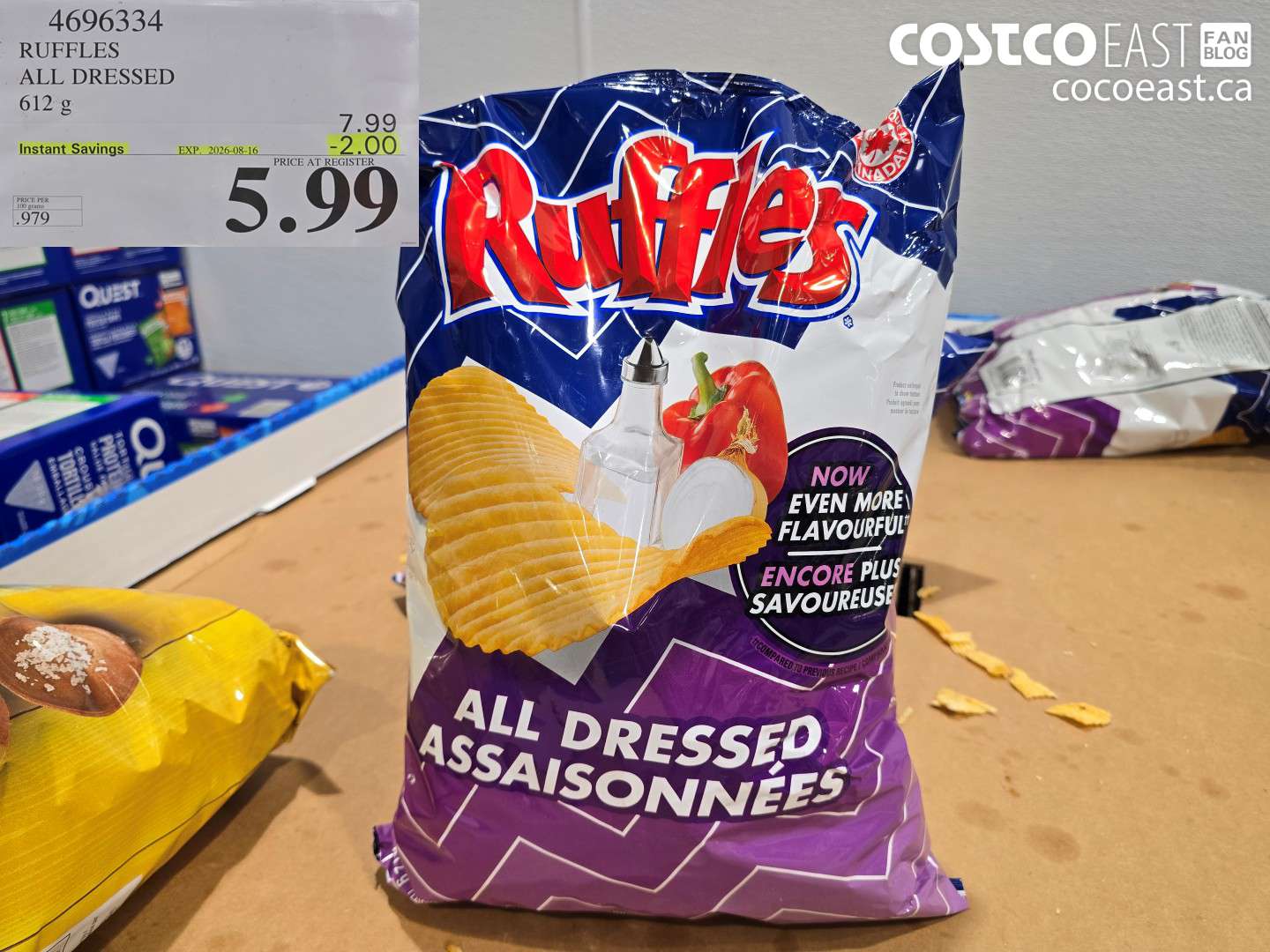 4696334 RUFFLES ALL DRESSED 612 G ($2.00 INSTANT SAVINGS EXPIRES ON 2026-08-16) $5.99