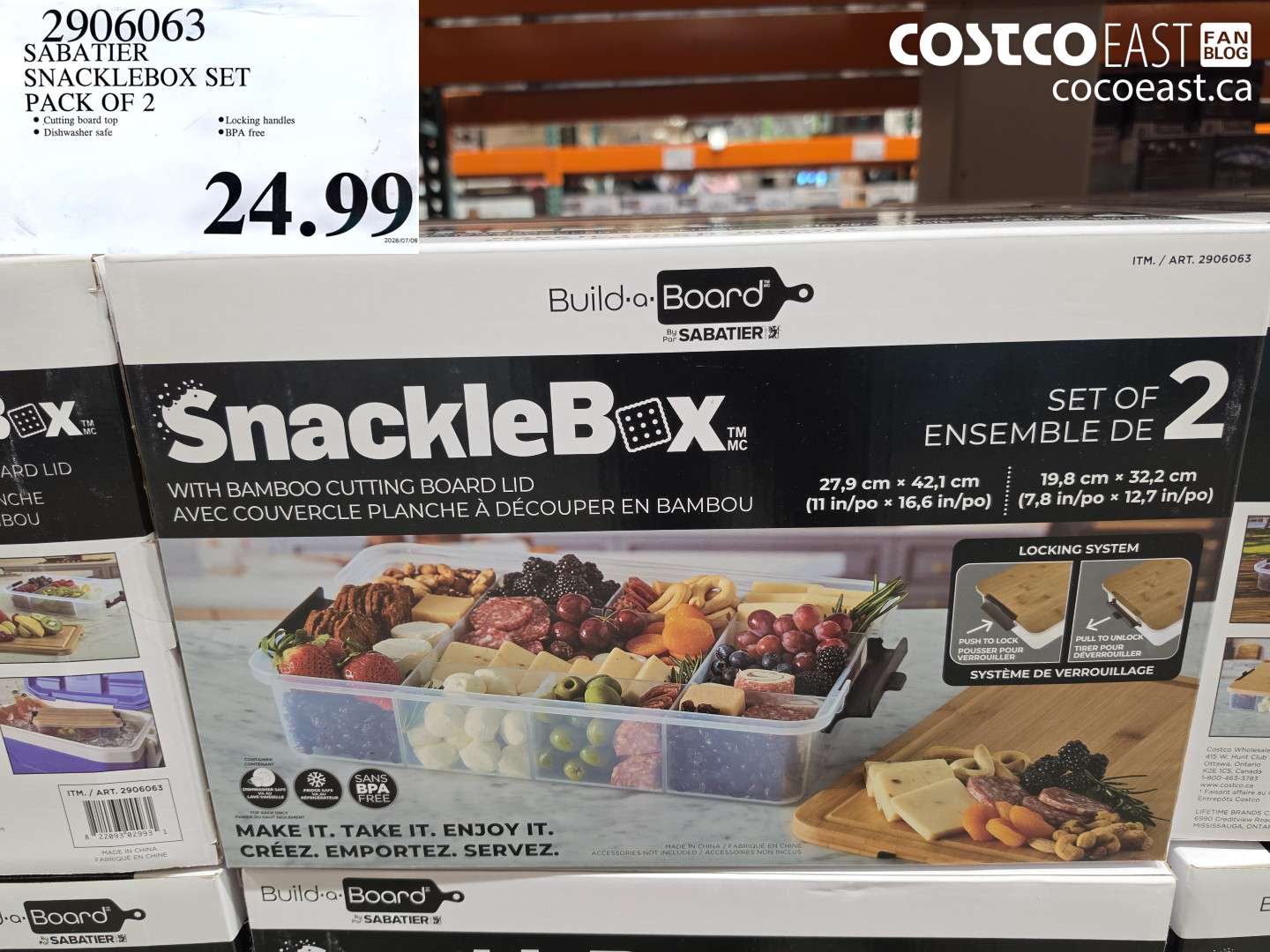 2906063 SABATIER SNACKLEBOX SET PACK OF 2 $24.99
