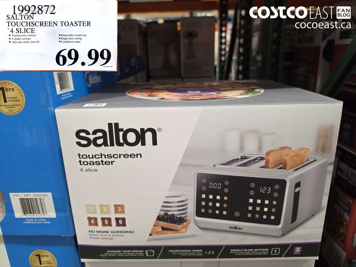 1992872 SALTON TOUCHSCREEN TOASTER 4 SLICE $69.99