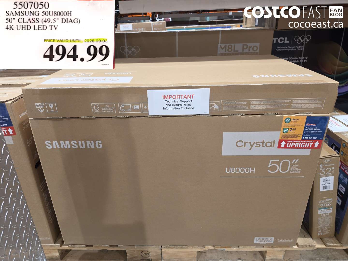 5507050 SAMSUNG 50U8000H 50