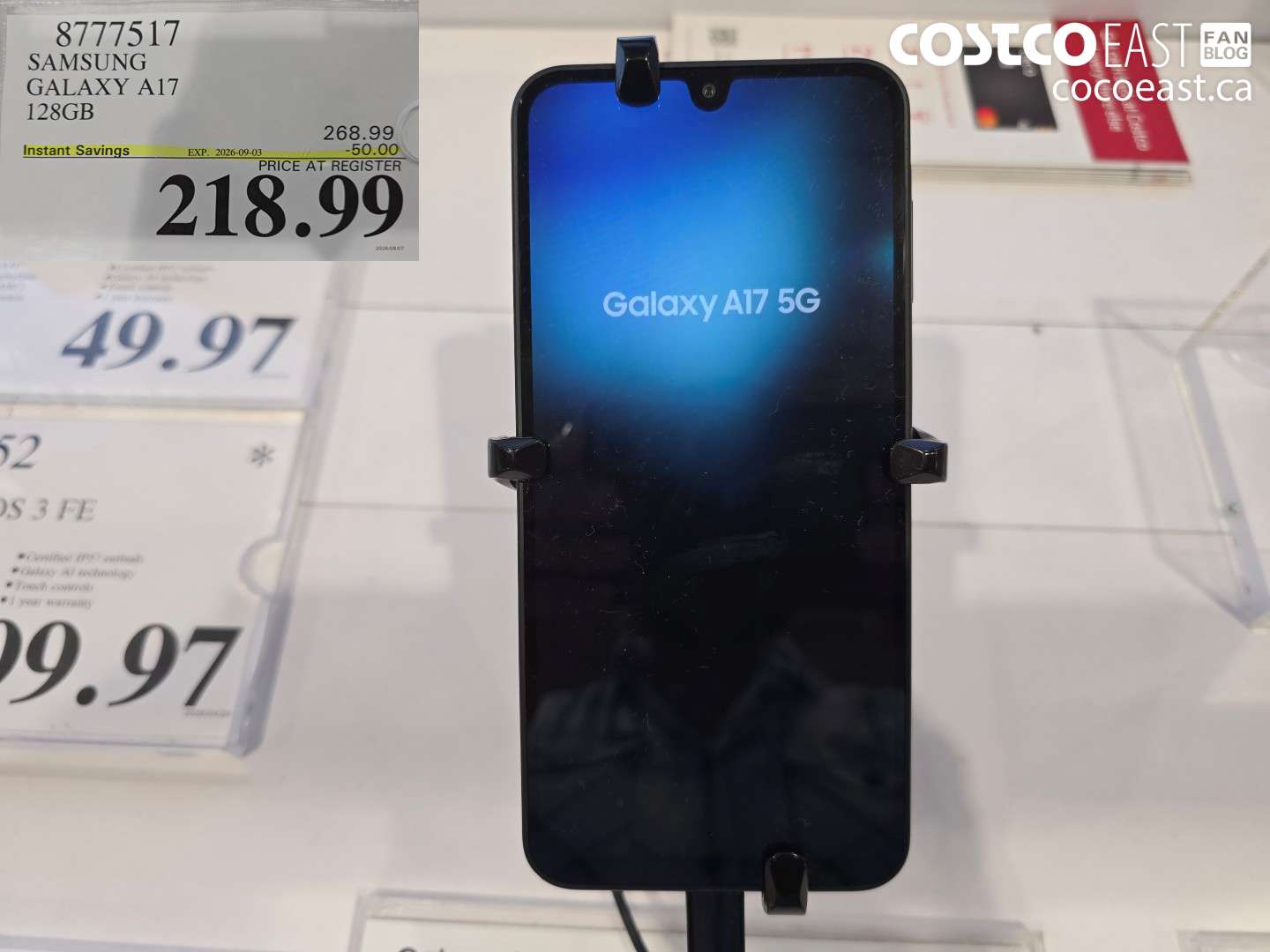8777517 SAMSUNG GALAXY A17 128GB ($50.00 INSTANT SAVINGS EXPIRES ON 2026-09-03) $218.99